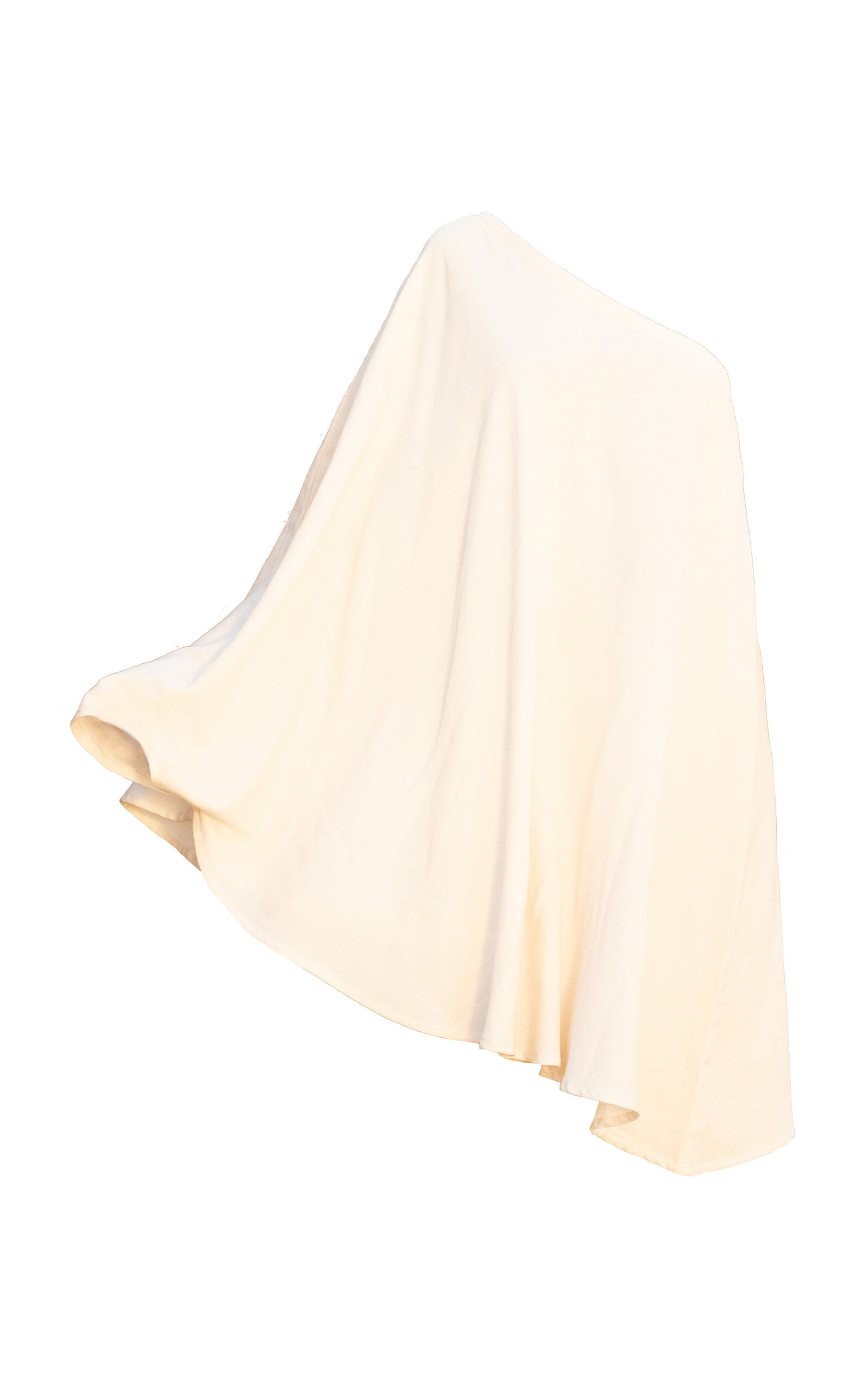 LilaBare Asymmetric Handloom Cotton Top - Off-White