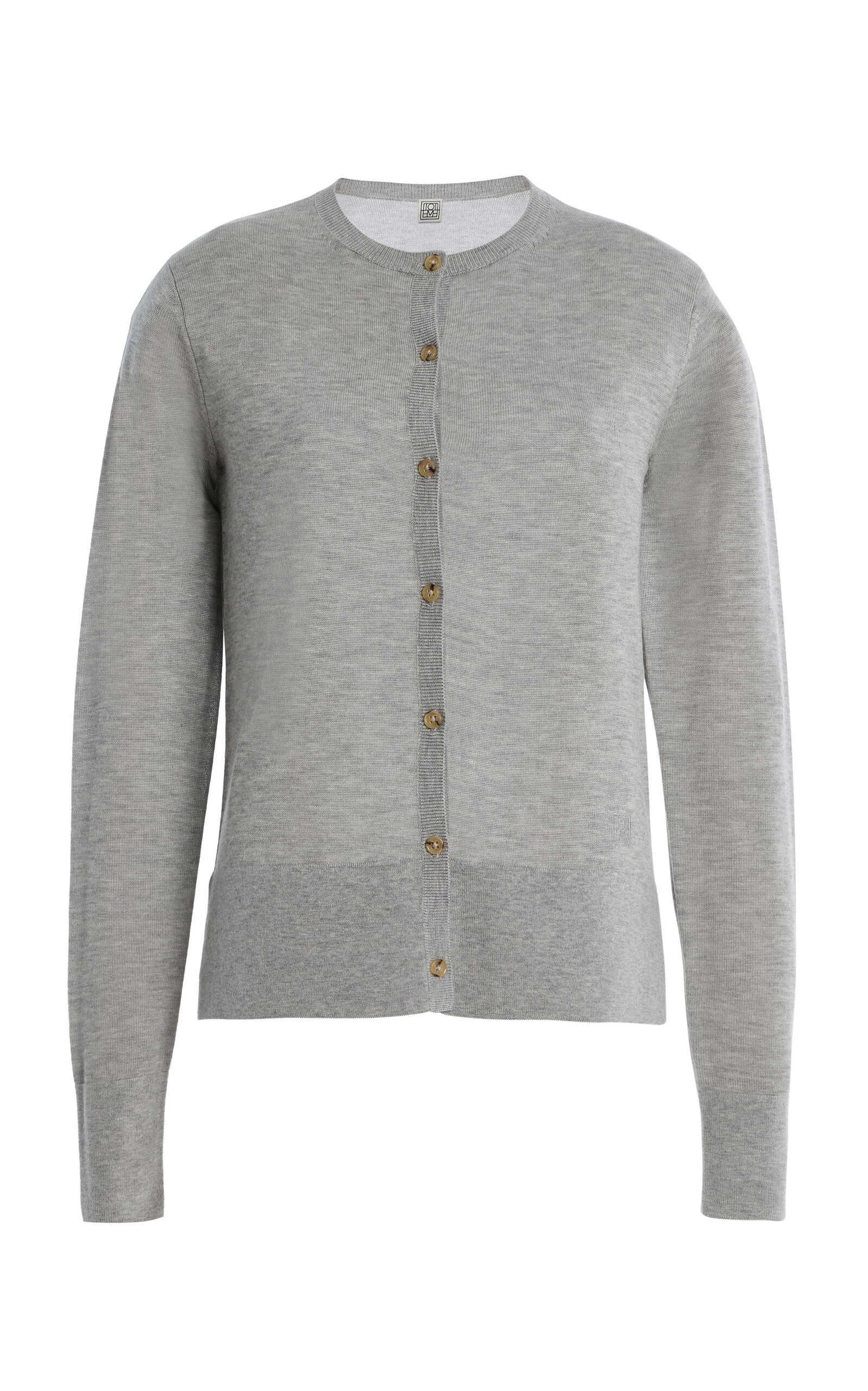 Totême Stretch-cashmere Cardigan In Gray