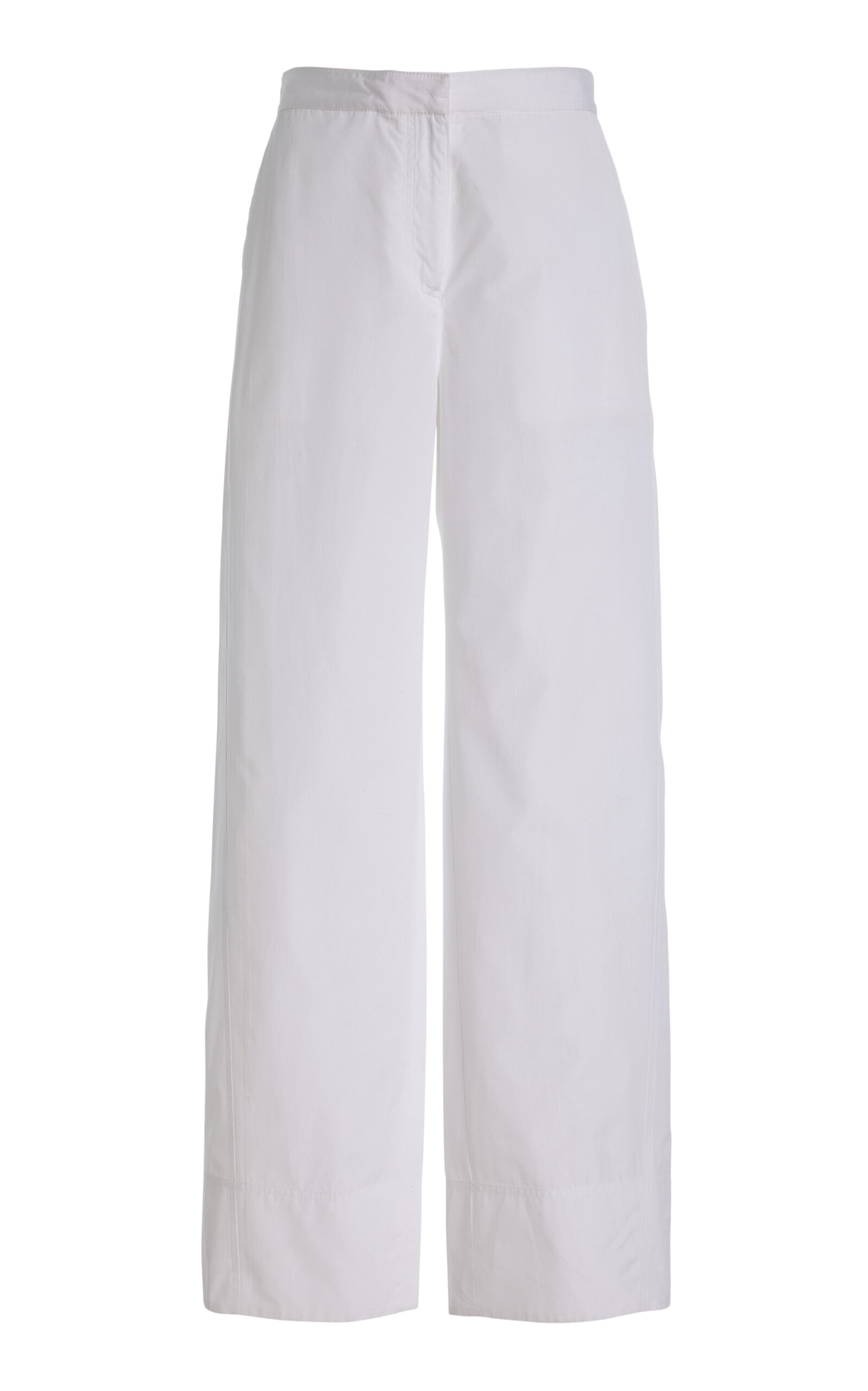 TOTÊME TWISTED SEAM COTTON WIDE-LEG PANTS