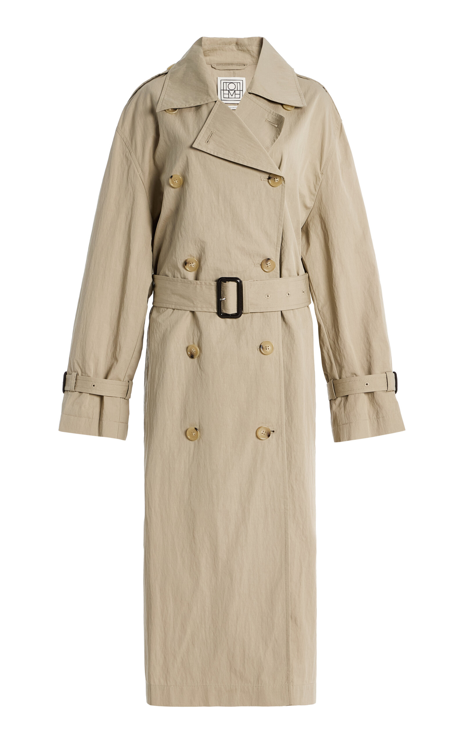 Totême Cotton-blend Trench Coat In Neutral