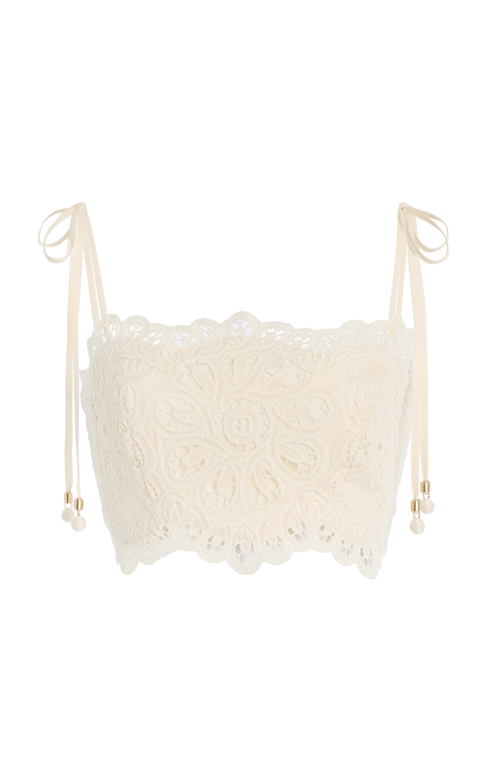 Zimmermann Rhiannon Lace Crop Top - Women's Clothing