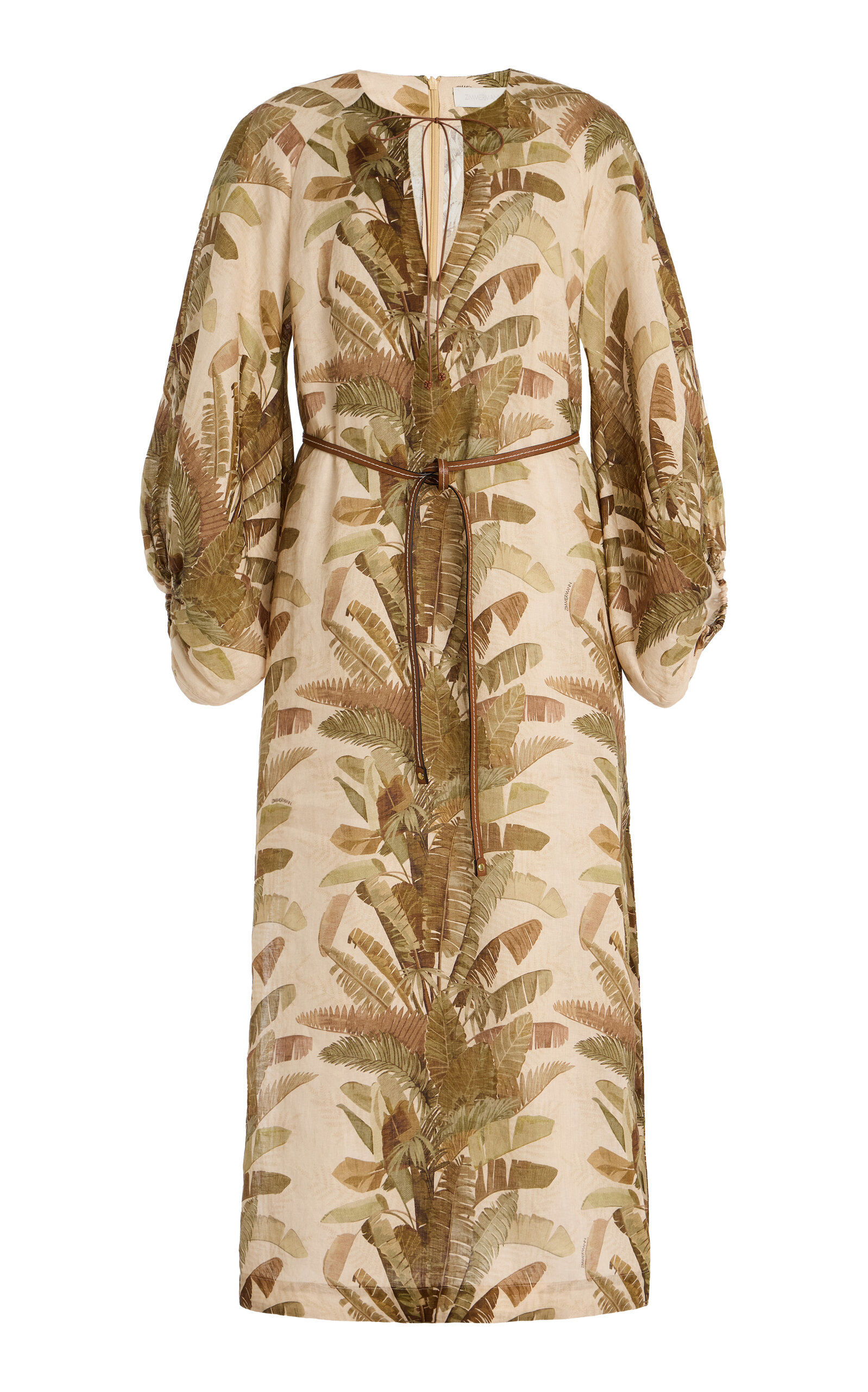 Zimmermann Ascension Linen Tunic Midi Dress