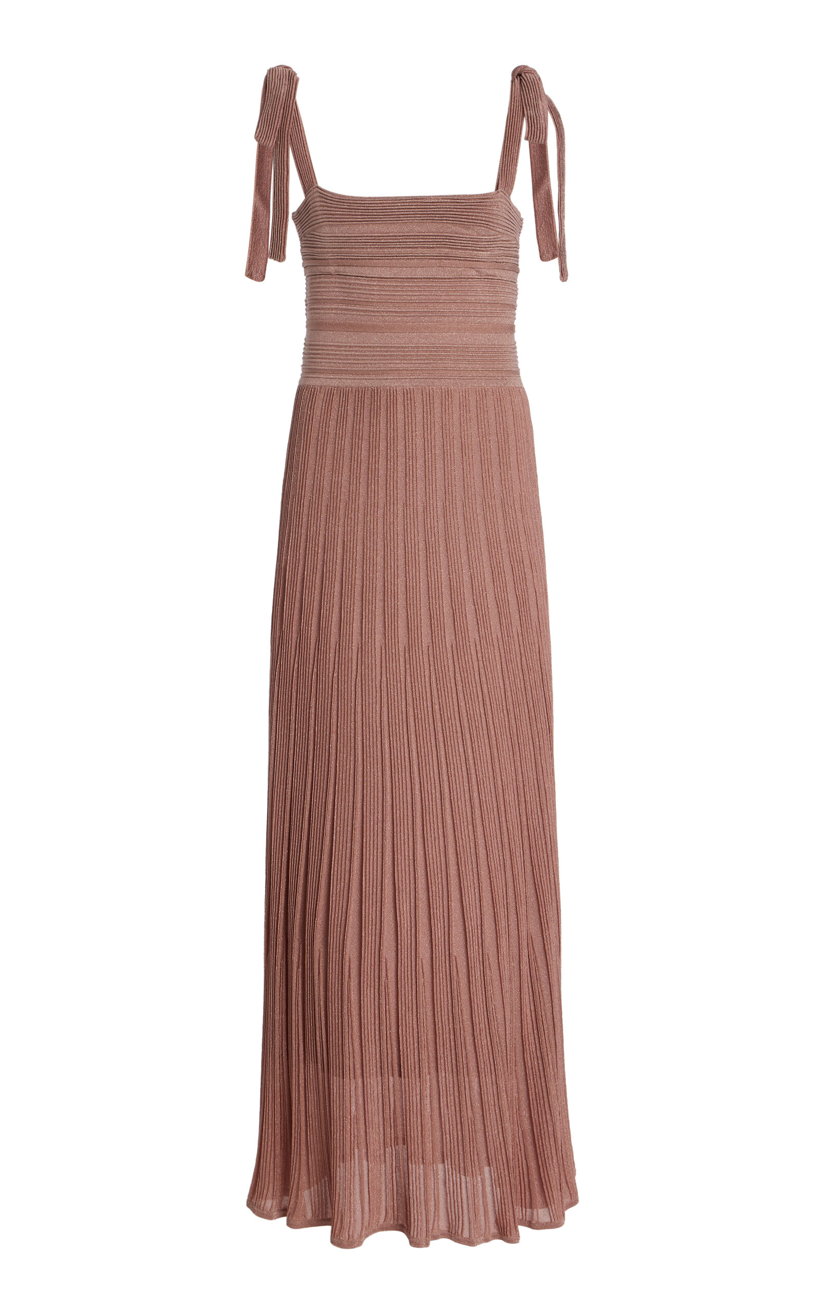 Zimmermann Lucky Metallic-knit Maxi Dress
