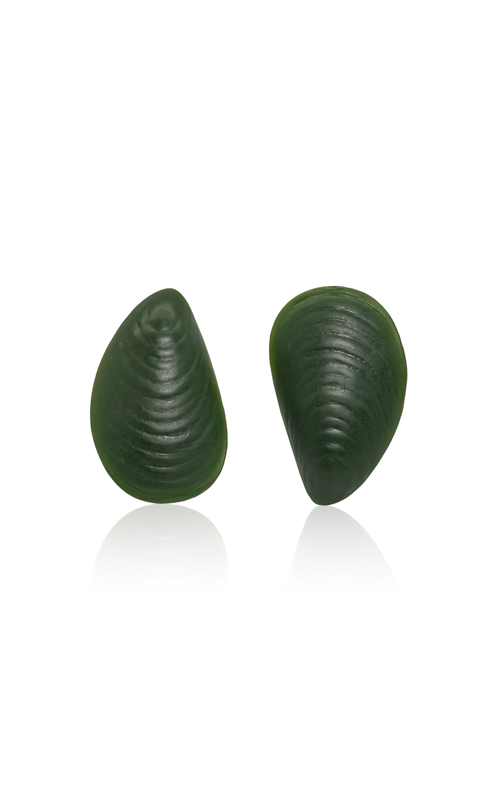 Johanna Ortiz Self Exploration Shell Earrings In Green