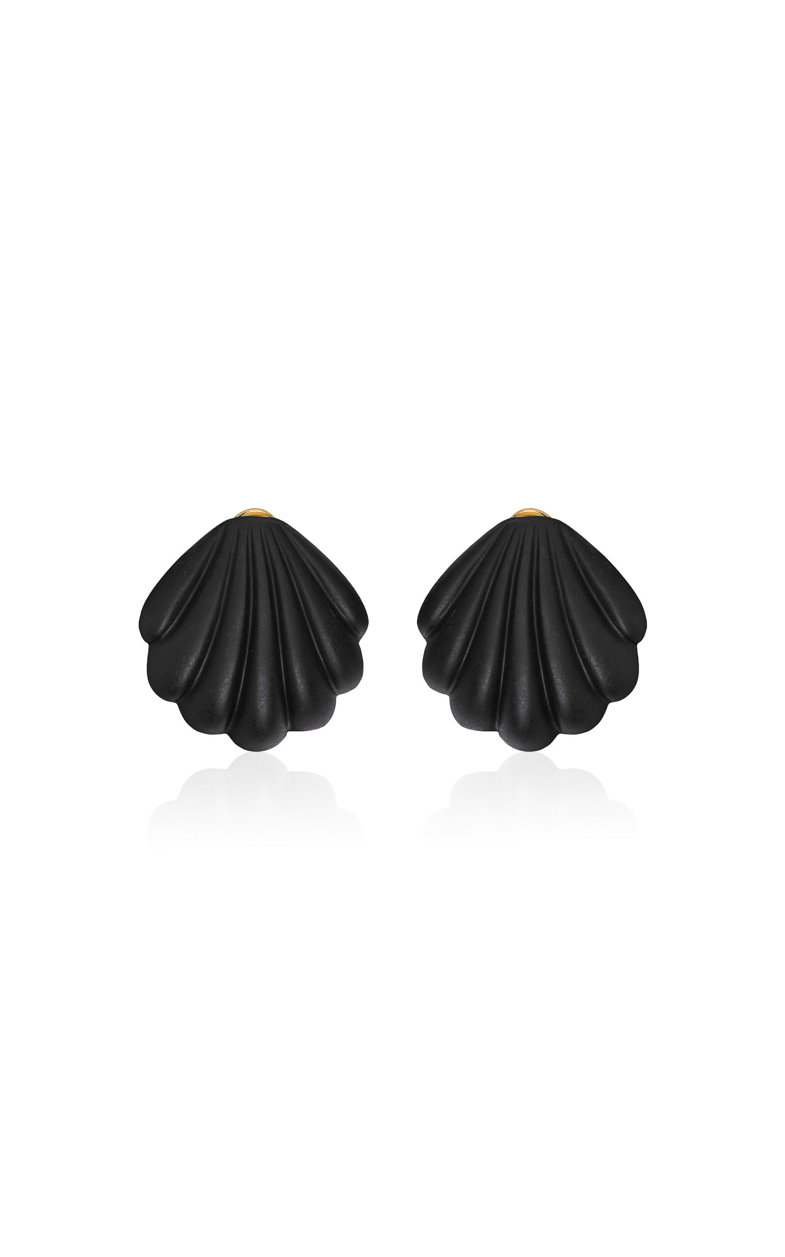 Johanna Ortiz The Aztec Shell Earrings In Green