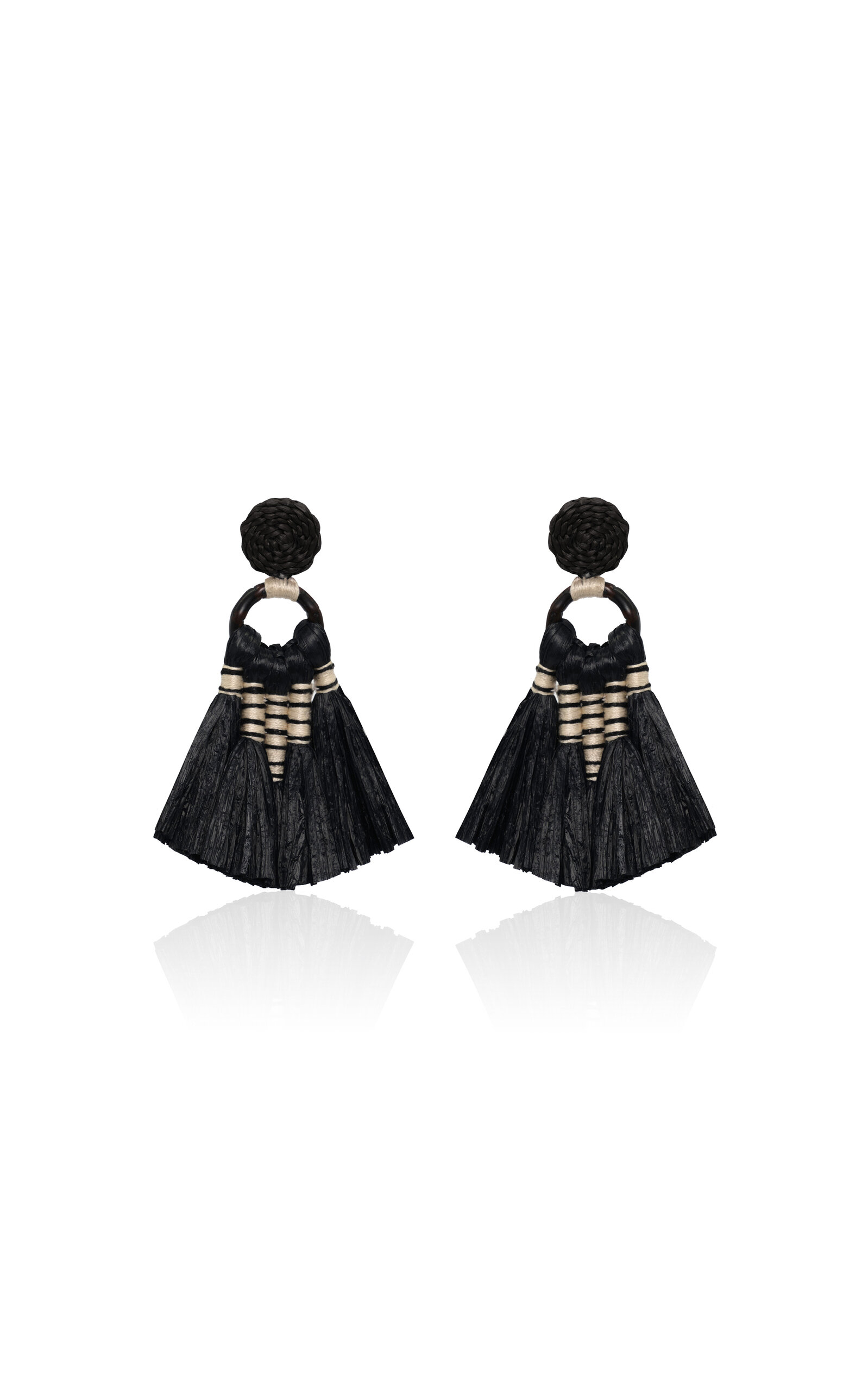 Johanna Ortiz Eternal Existence Palm Drop Earrings In Black