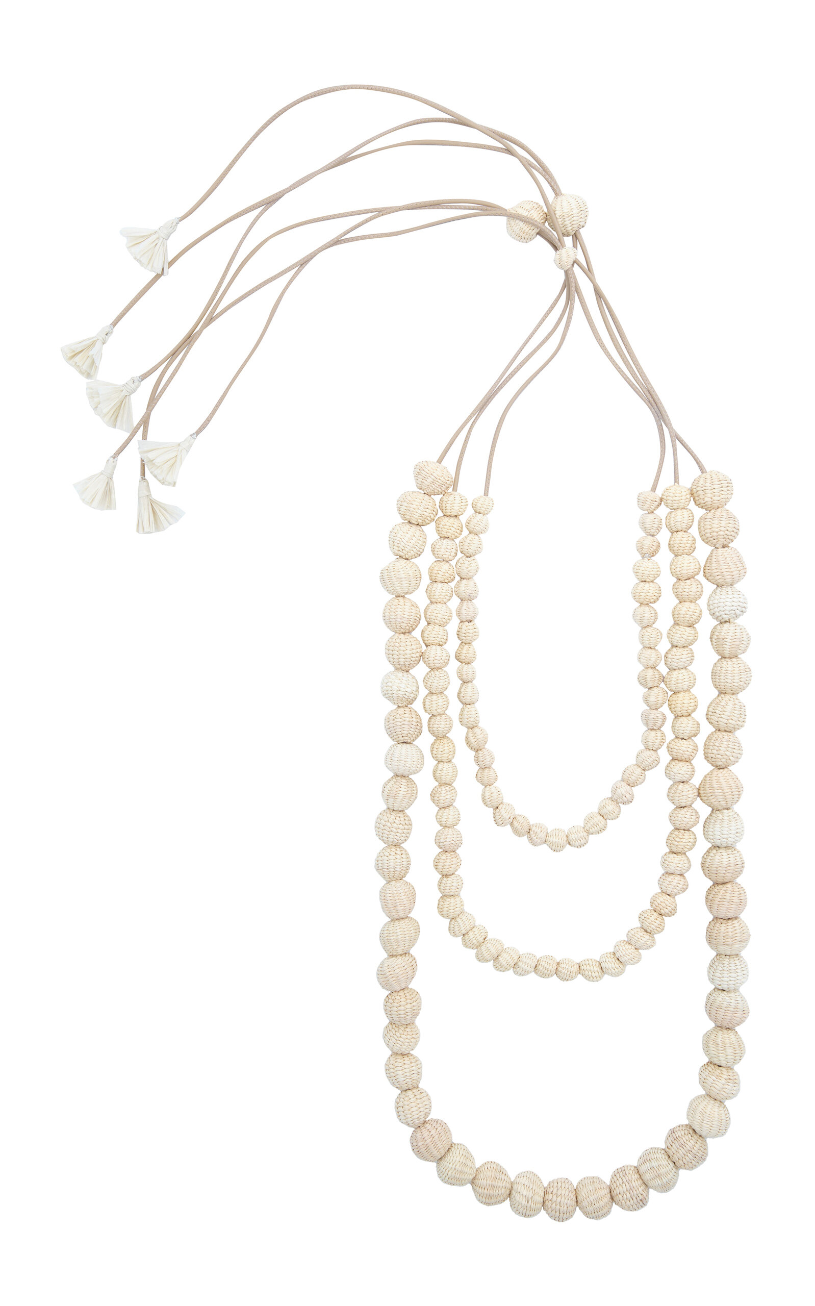 Johanna Ortiz Soul's Purification Tiered Beaded Necklace In White