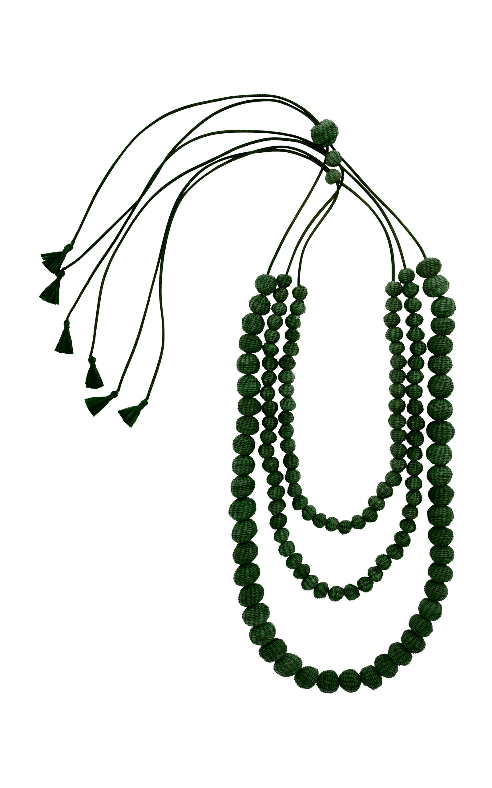 Johanna Ortiz Soul's Purification Tiered Beaded Necklace In Green