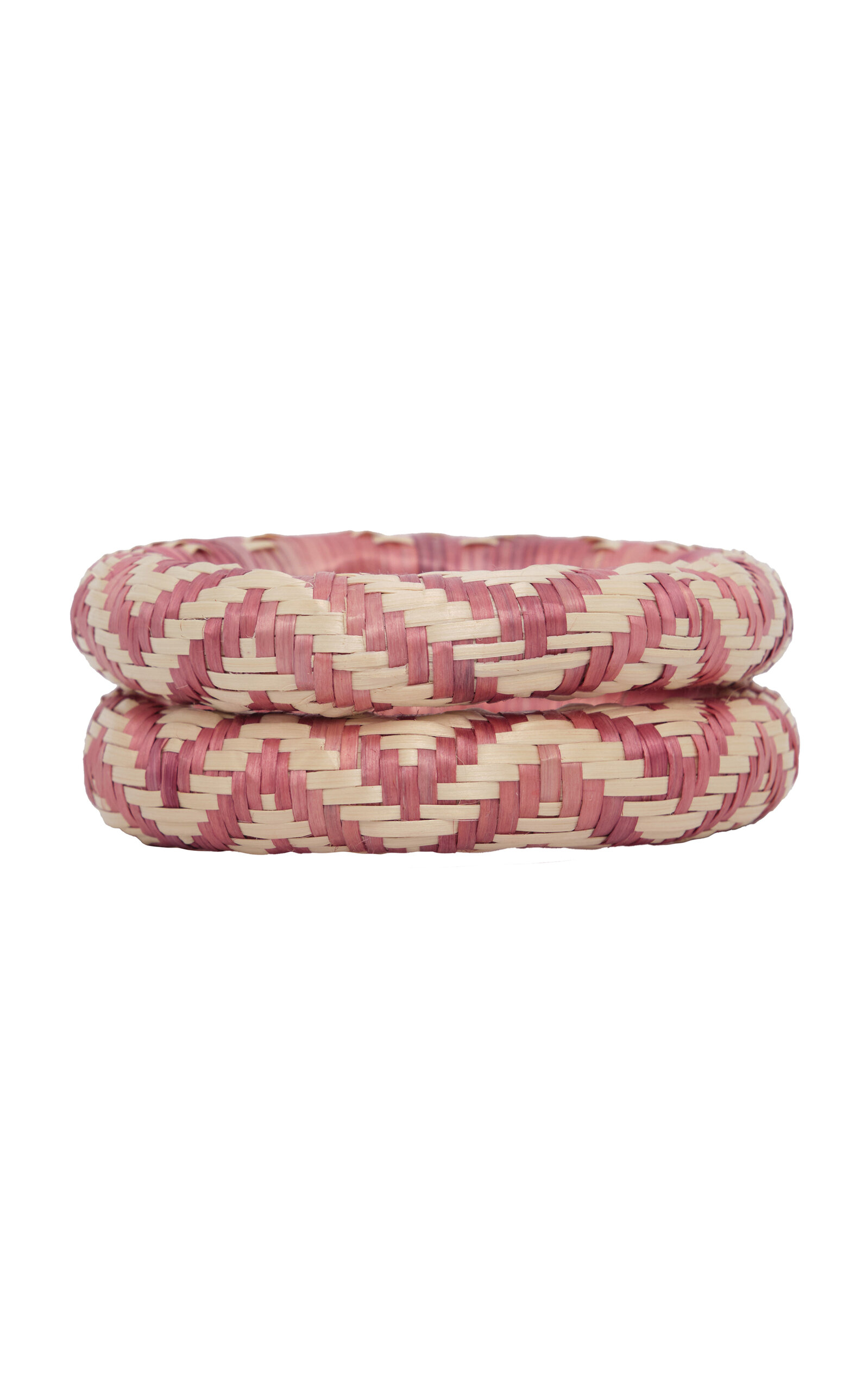 Johanna Ortiz Cosmic Serpent Palm Bangles Set In Pink