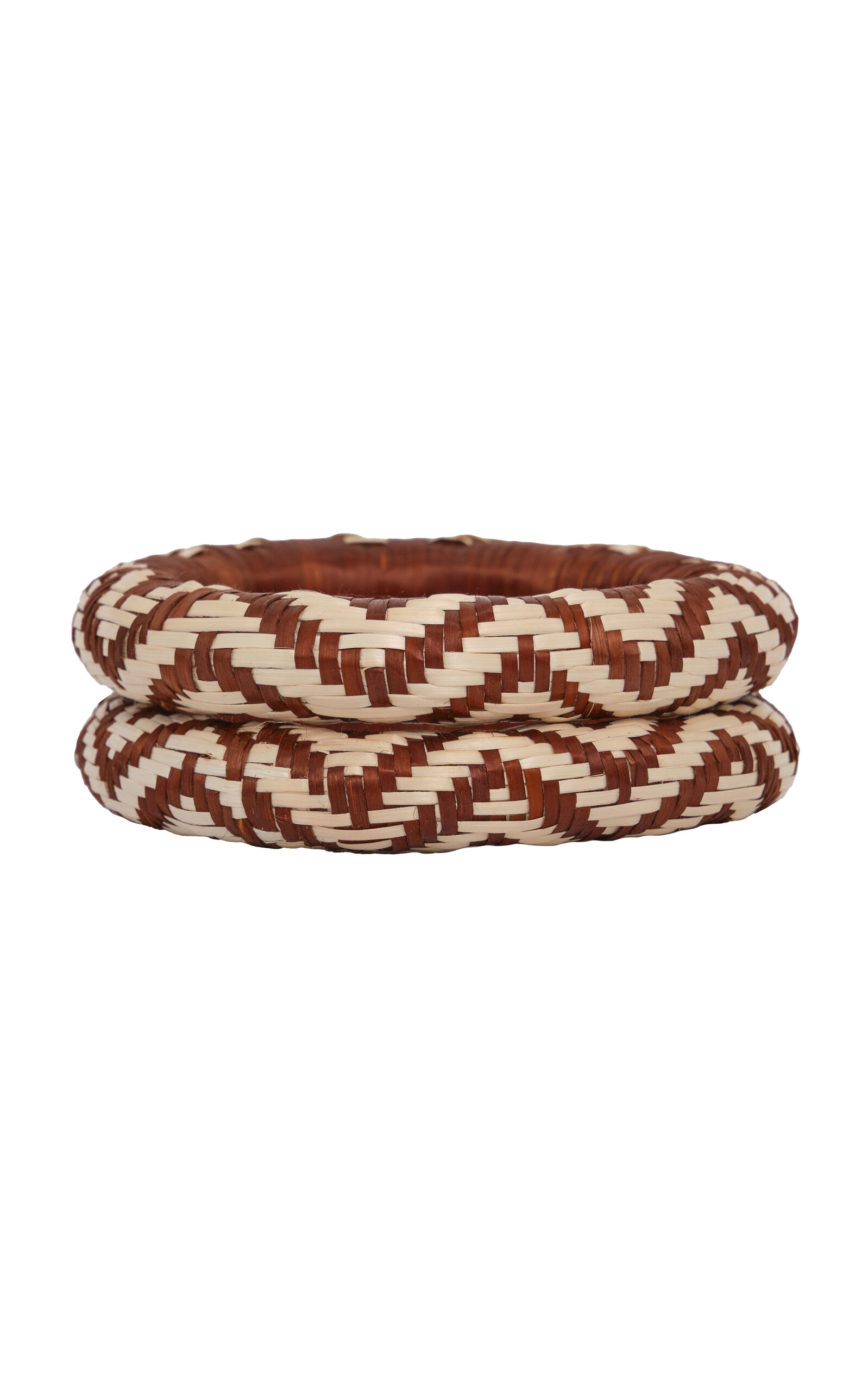 Johanna Ortiz Cosmic Serpent Palm Bangles Set In Brown