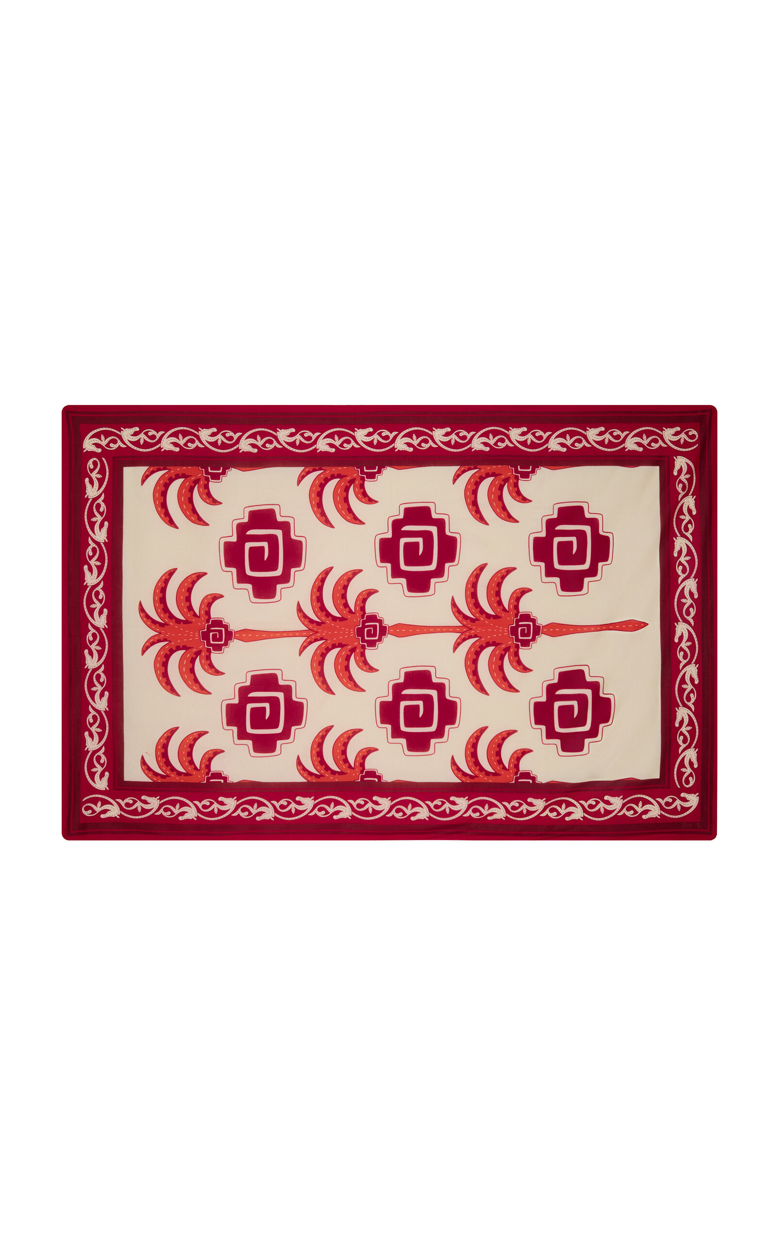 Johanna Ortiz Tropical Equestrian Cotton Pareo In Red