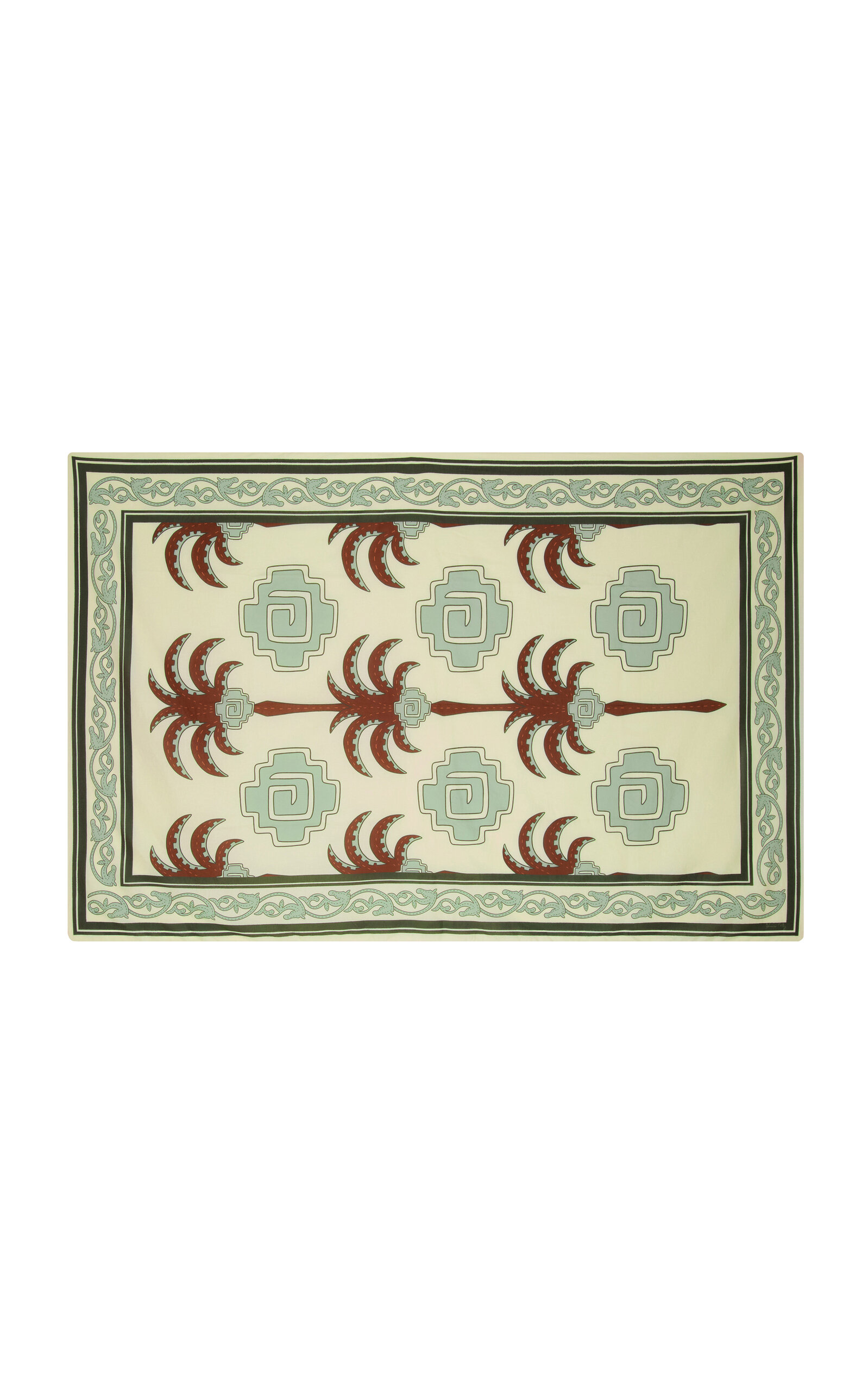 Johanna Ortiz Tropical Equestrian Cotton Pareo In Green