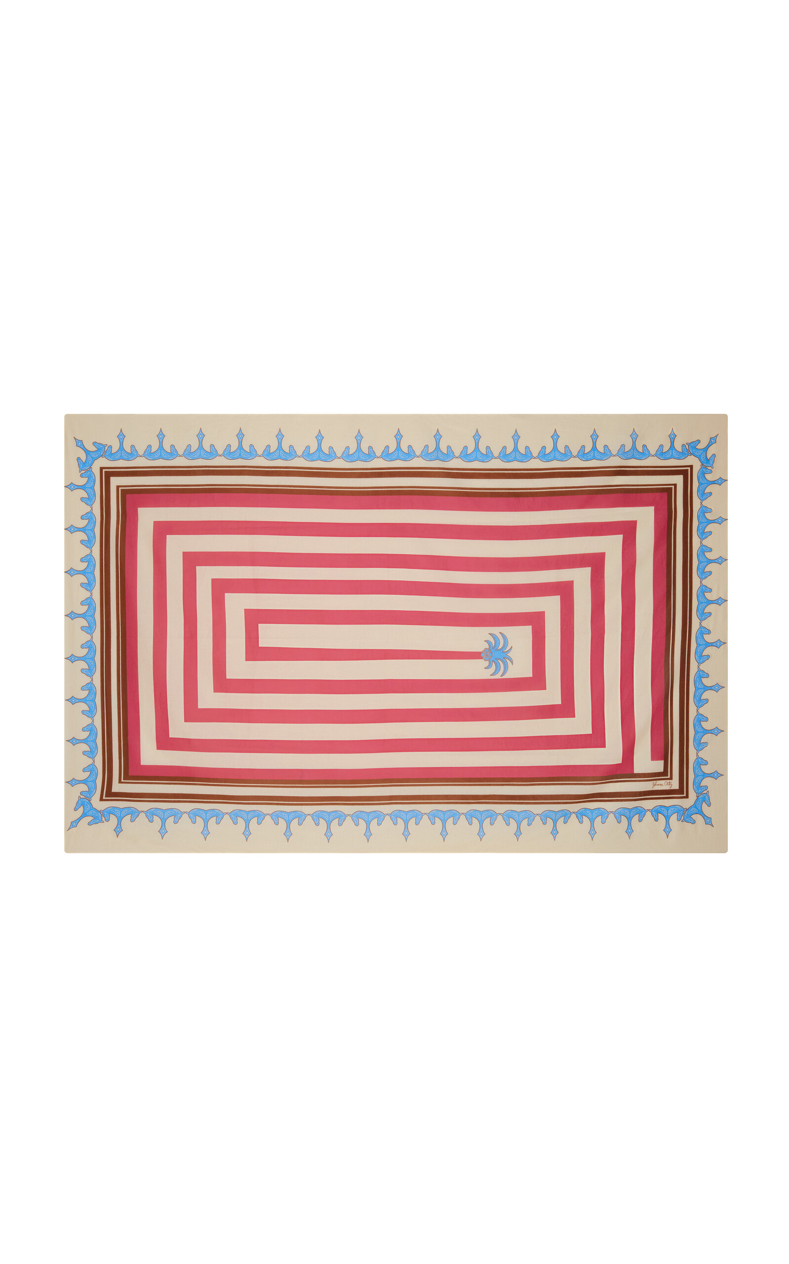 Johanna Ortiz Infinity Palm Cotton Pareo In Pink