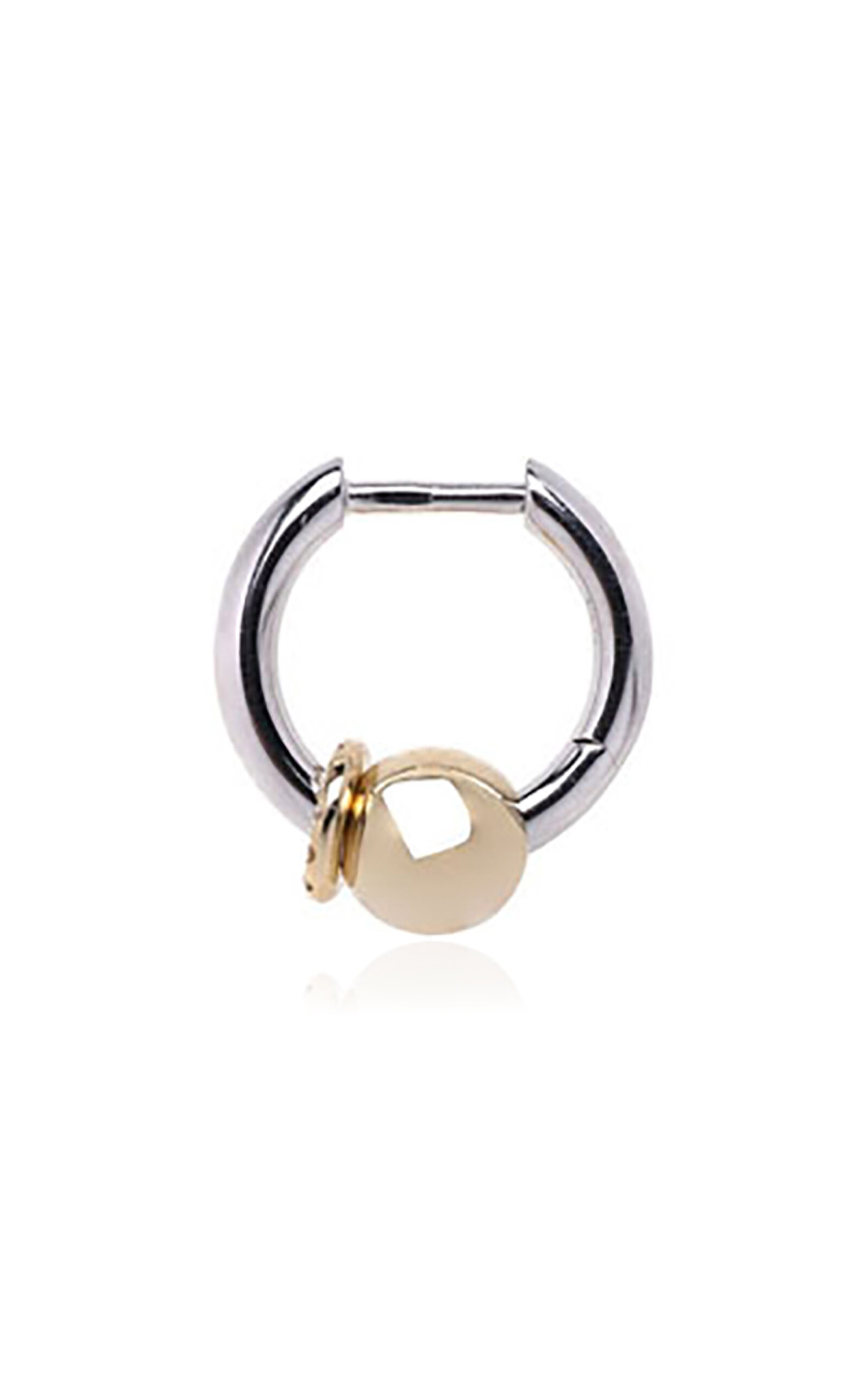 Rainbow K Nano Piercing 14k Gold Diamond Single Earring