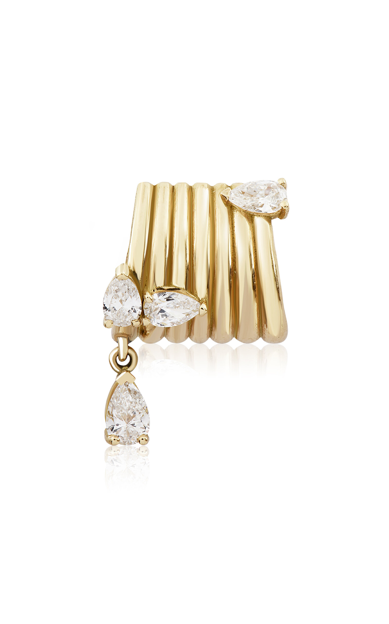 Rainbow K Repo 18k Yellow Gold Diamond Single Earring In Gold