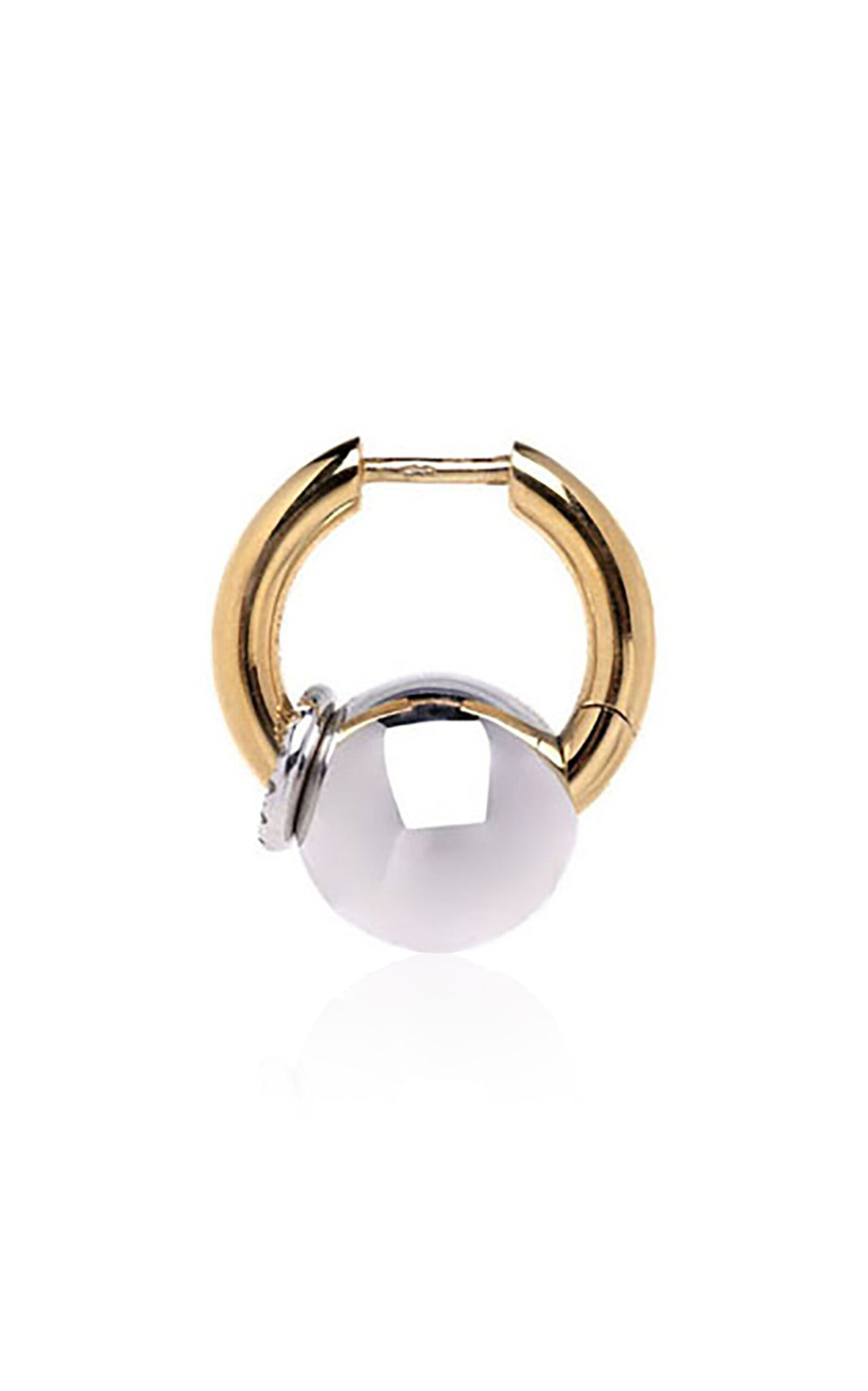 Rainbow K Piercing 14k Gold Diamond Single Earring In Gold