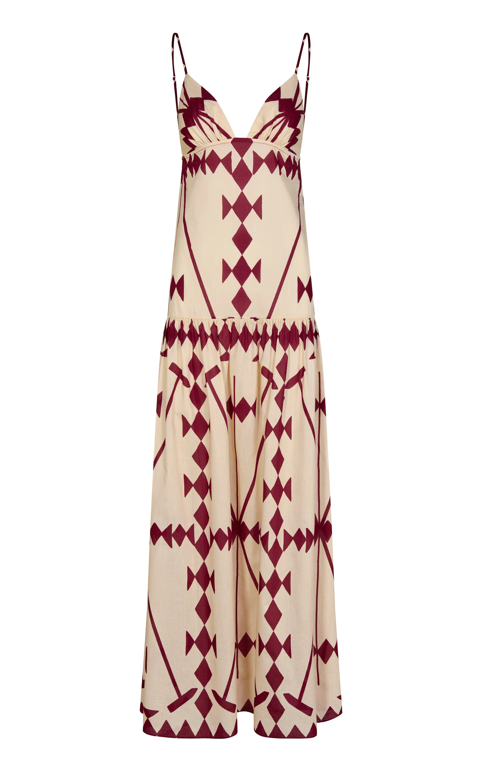 Johanna Ortiz Zea Palm Cotton Maxi Dress In Multi