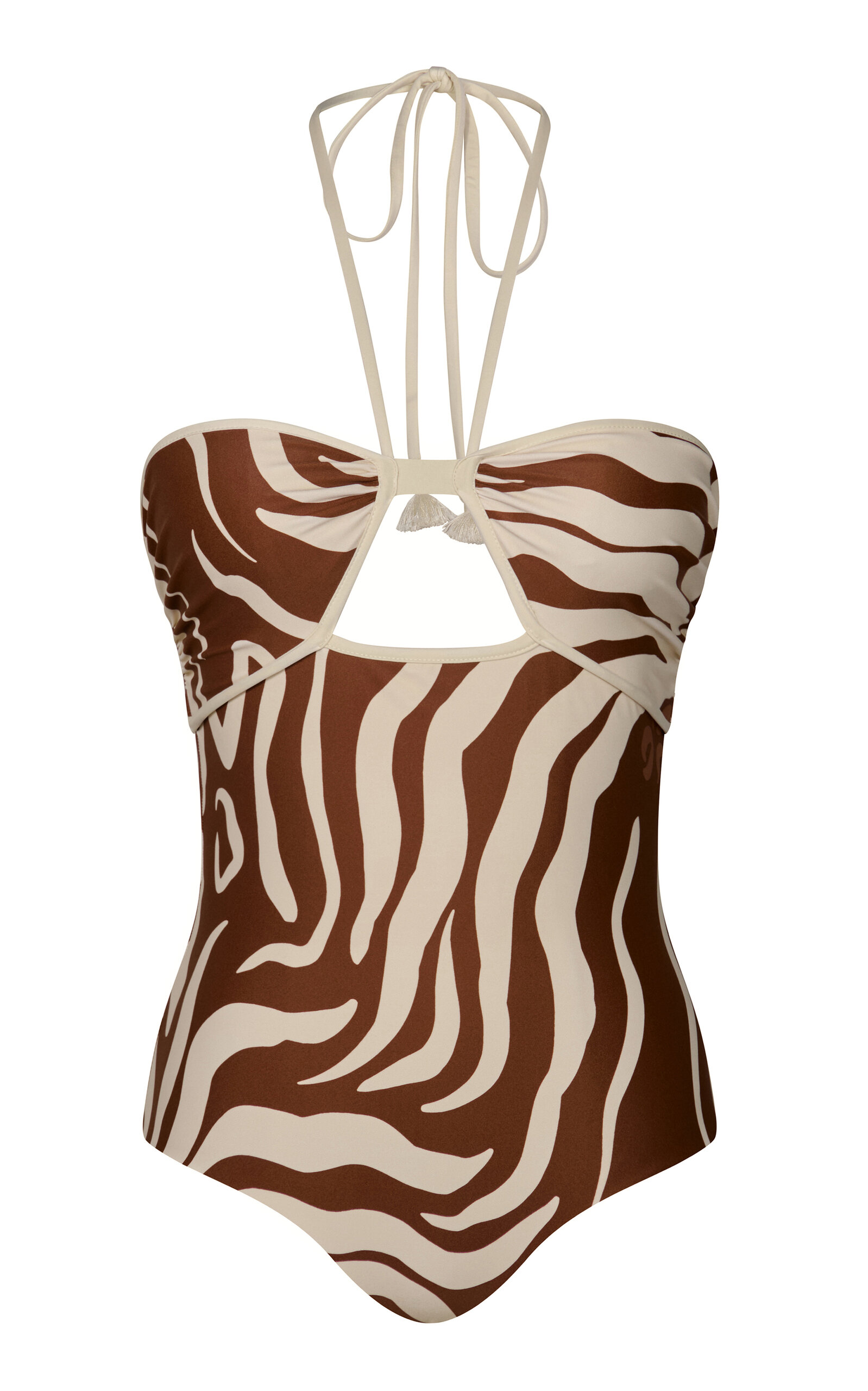 Johanna Ortiz Sea Salt Cutout One-piece Swimsuit In Multi