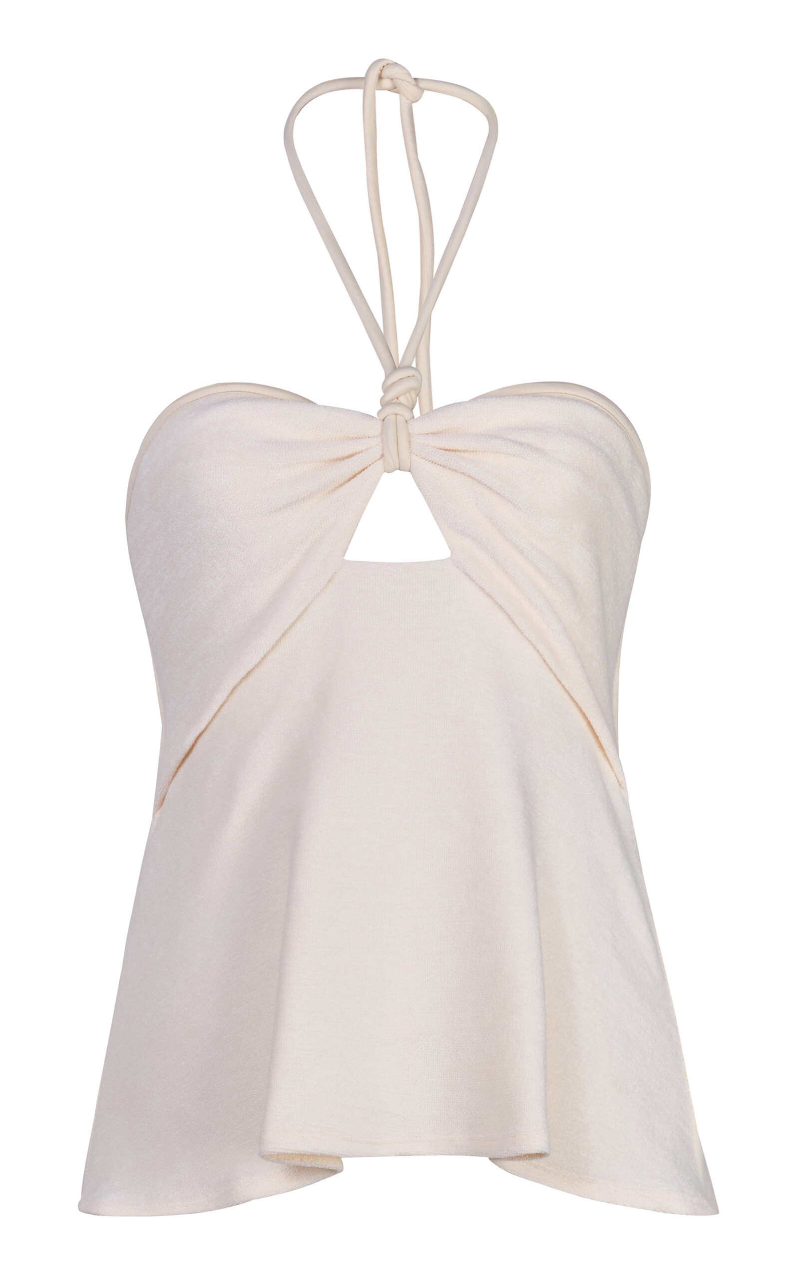 Johanna Ortiz Gleymoon Cotton Terry Tank Top In Off-white