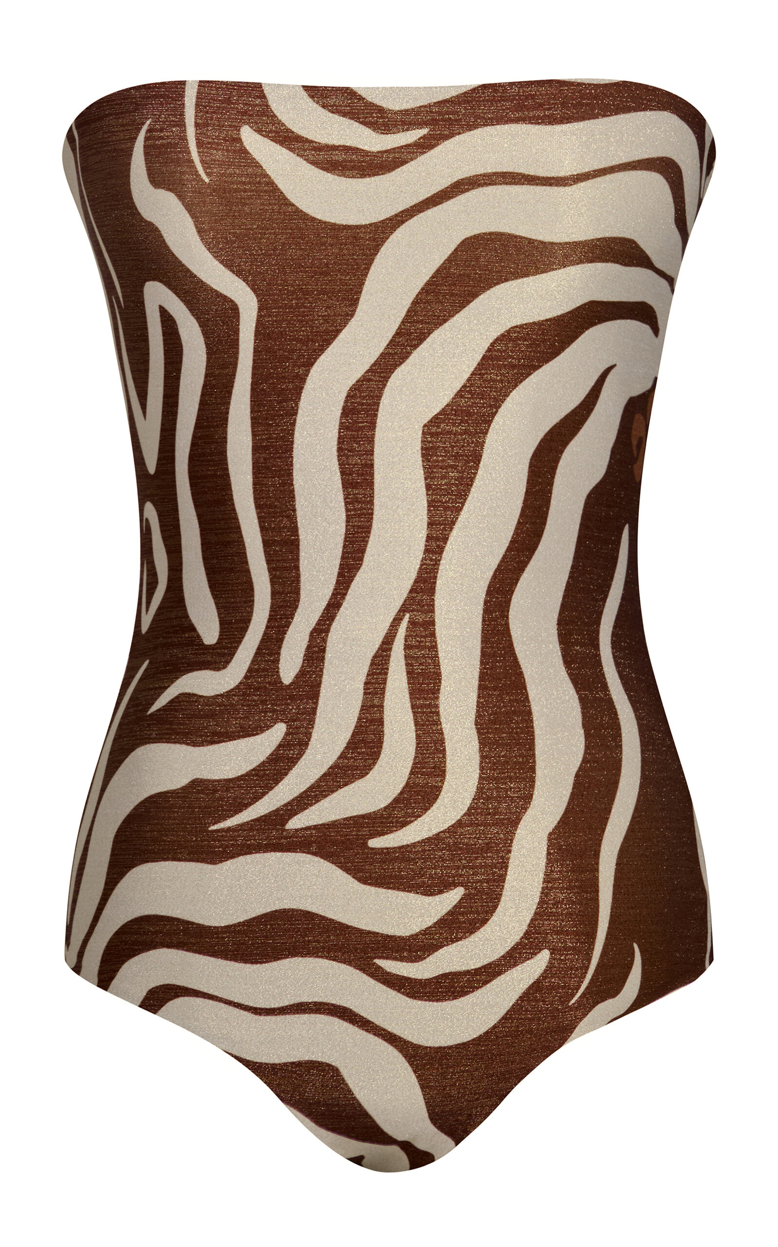 Johanna Ortiz Alta Mar Strapless One-piece Swimsuit In Multi