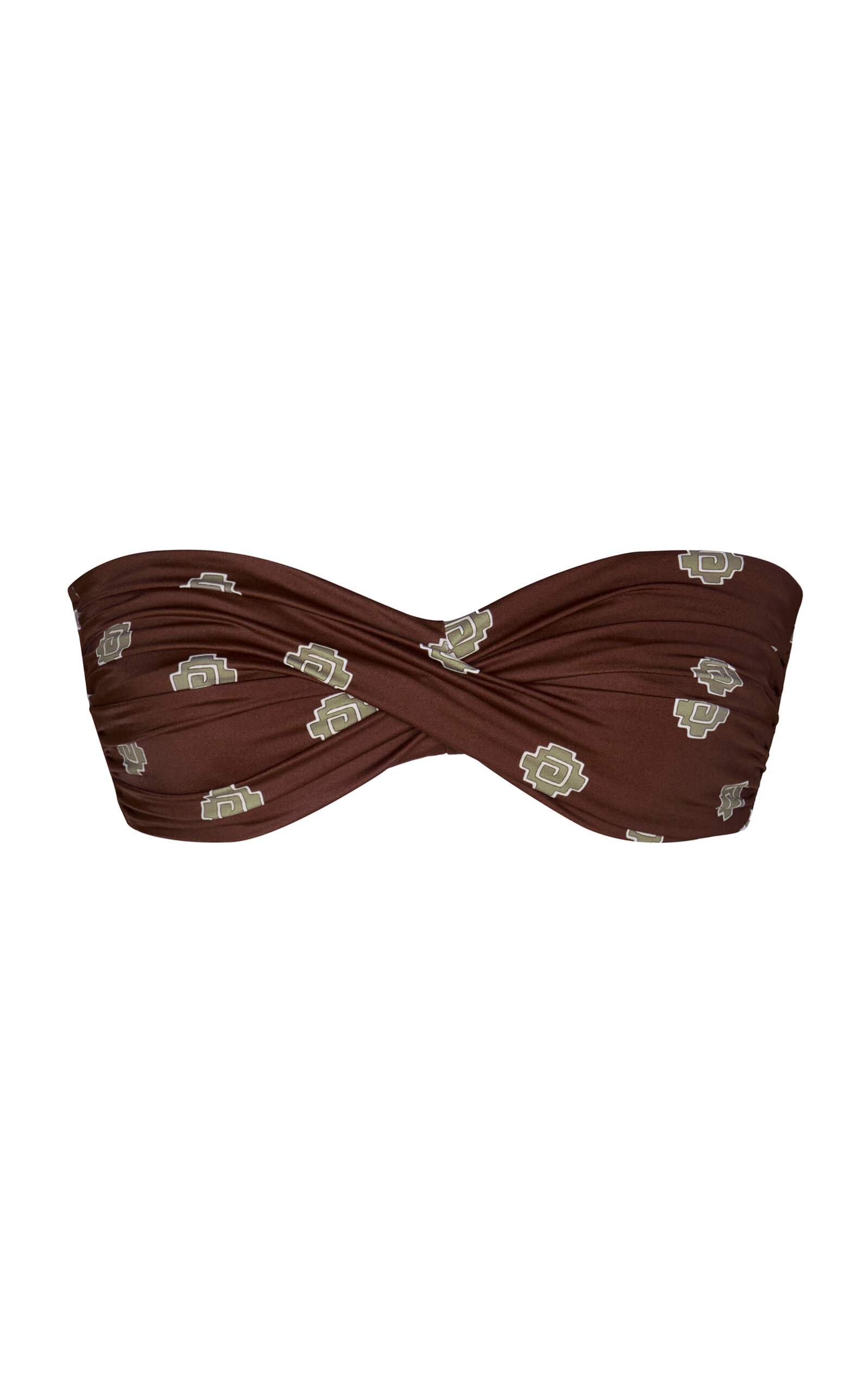 Johanna Ortiz Sea Sprite Twisted Bandeau Bikini Top In Multi