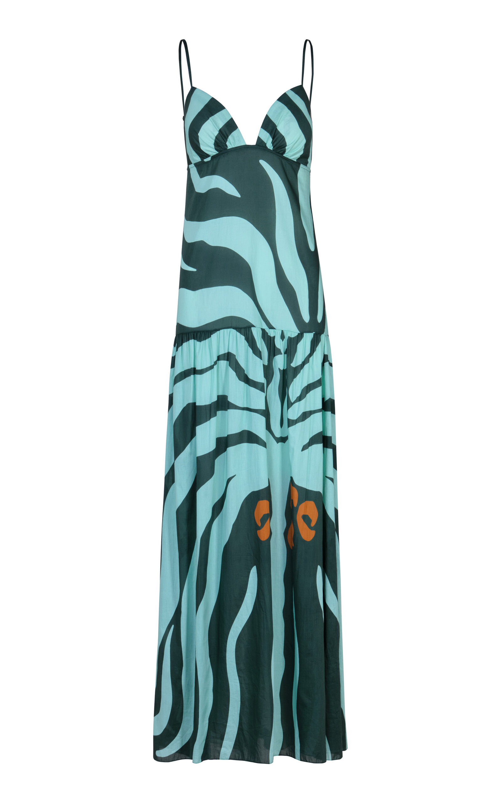 Johanna Ortiz Zea Palm Cotton Maxi Dress In Multi