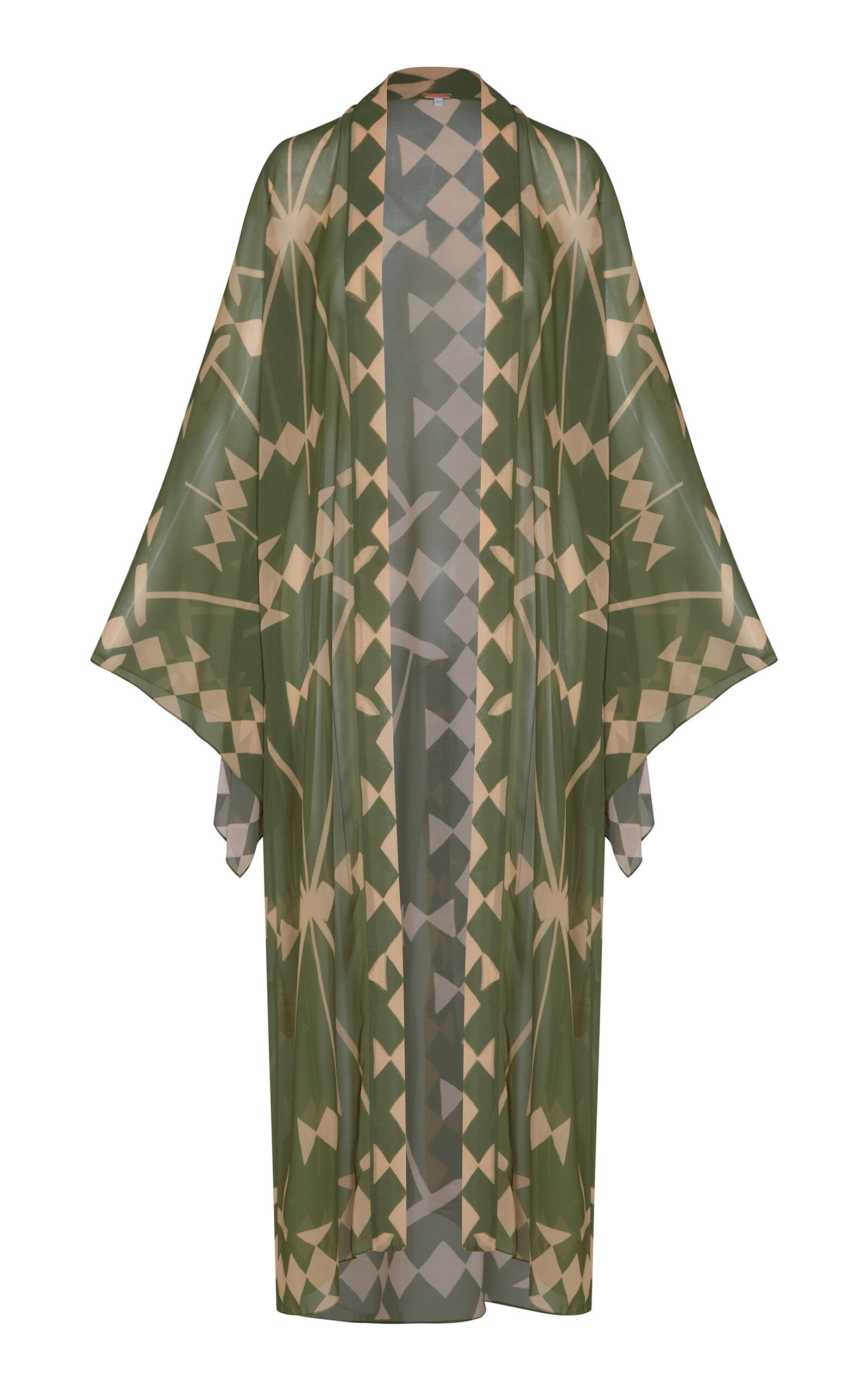 Johanna Ortiz Amazon Georgette Kimono Maxi Dress In Multi