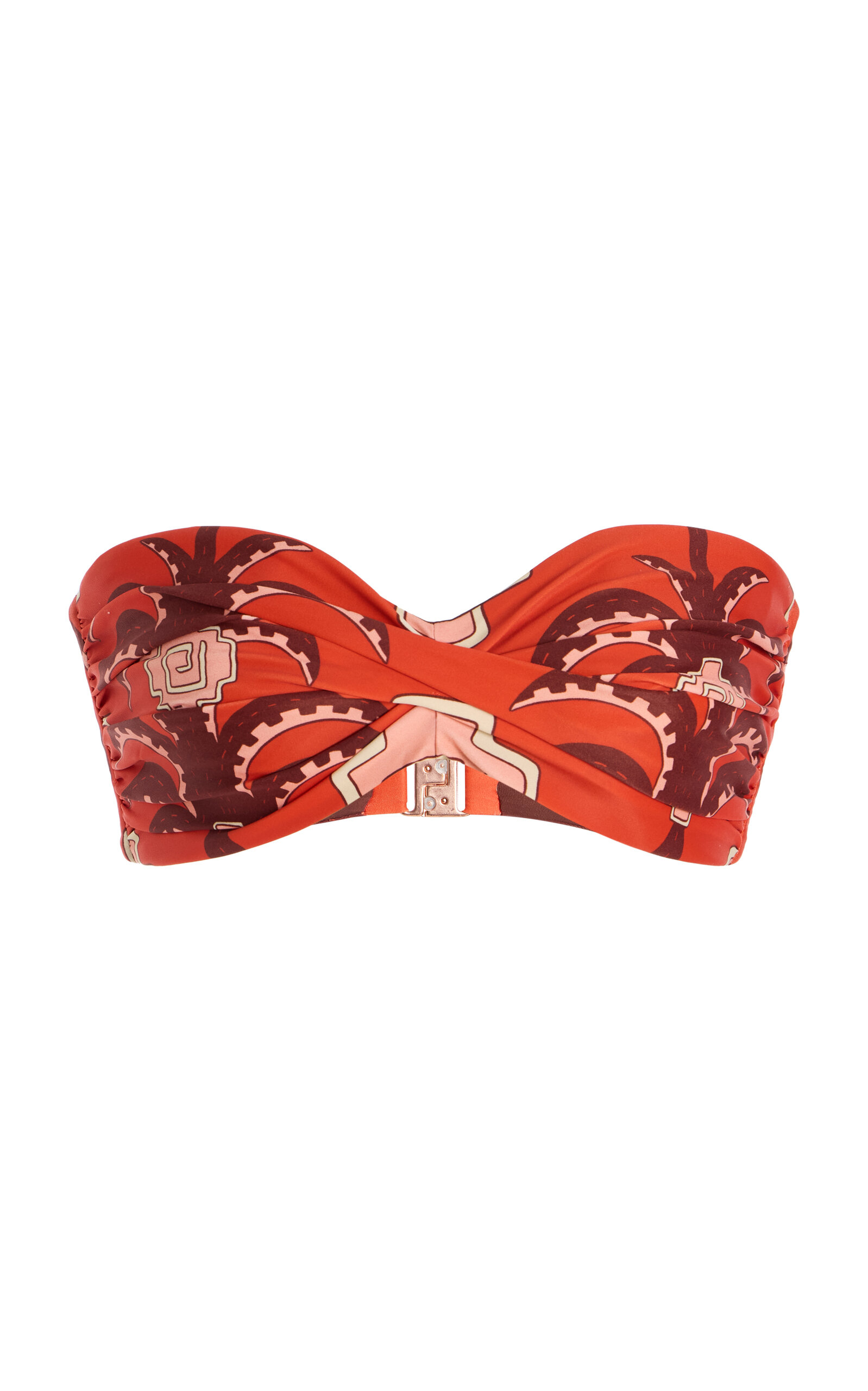 Johanna Ortiz Sea Sprite Twisted Bandeau Bikini Top - Multi