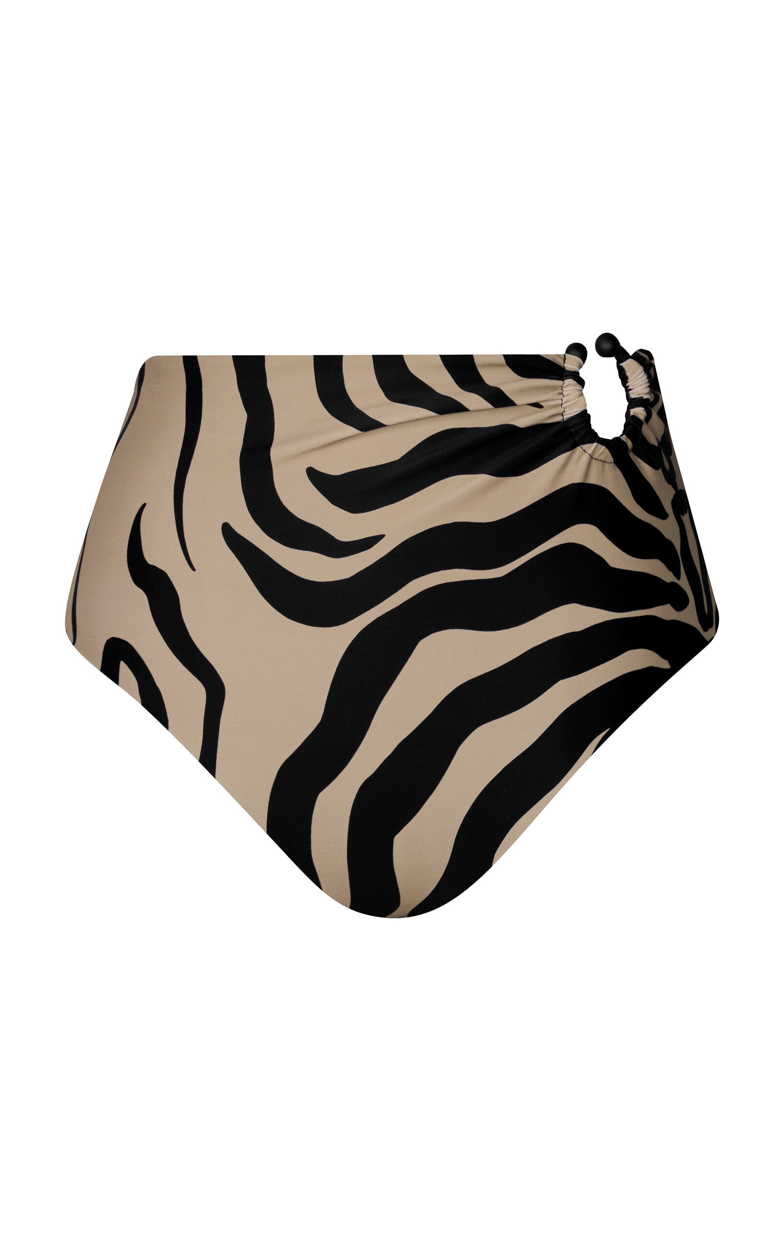 Johanna Ortiz Taita Ring-detailed High-waisted Bikini Bottom In Multi