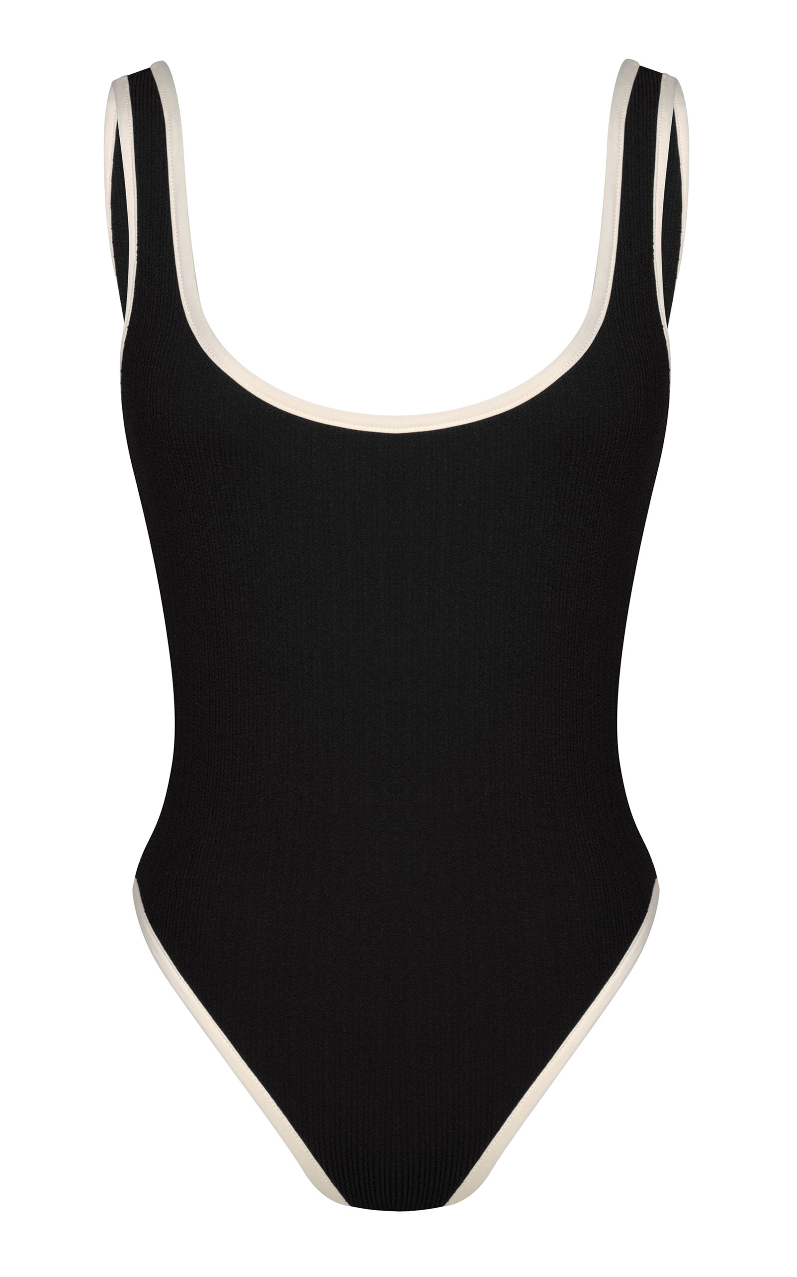 Johanna Ortiz Explorer One-piece Swimsuit In Black,white