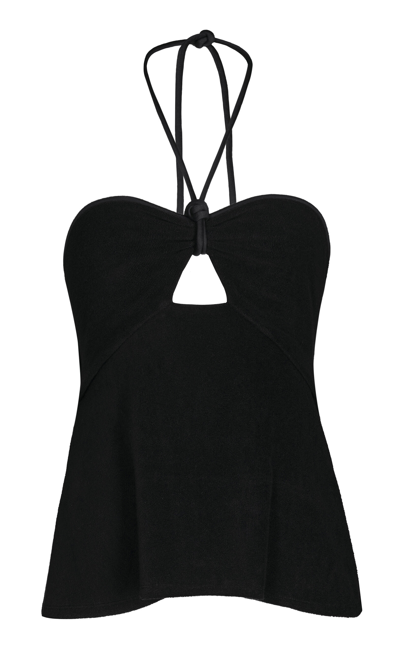 Johanna Ortiz Gleymoon Cotton Terry Tank Top In Black