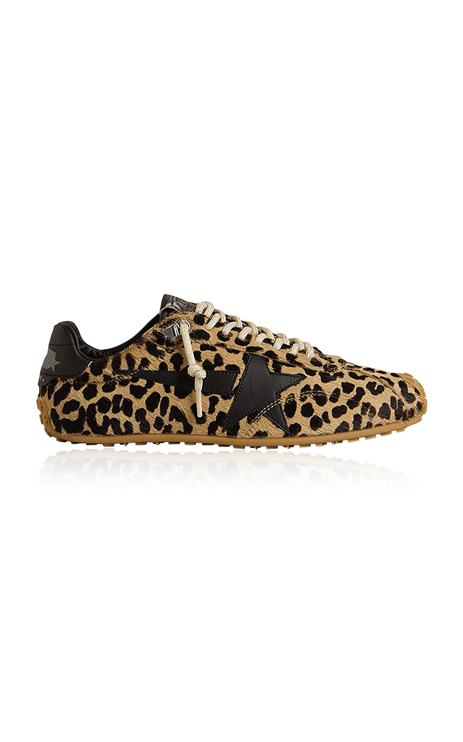 Golden Goose Marathon Calfhair Printed Star Sneaker In Animal