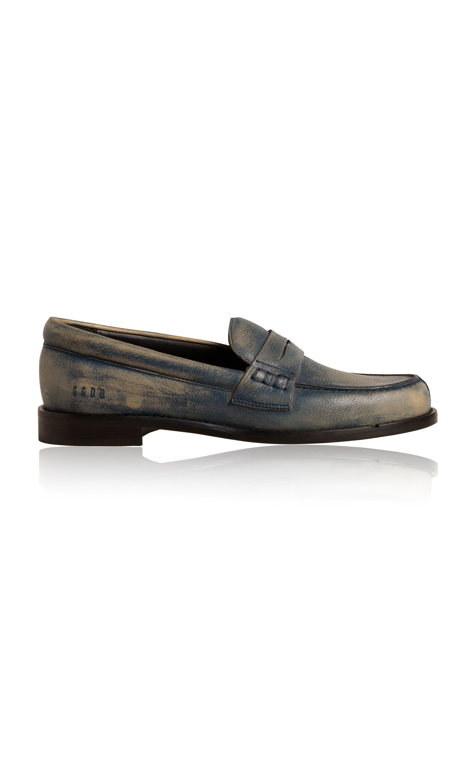 GOLDEN GOOSE JERRY LEATHER DISTRESSED LOAFERS