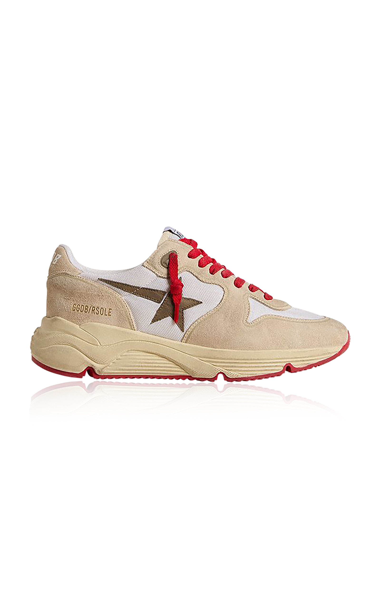Golden Goose Running Sole Suede Sneaker In White