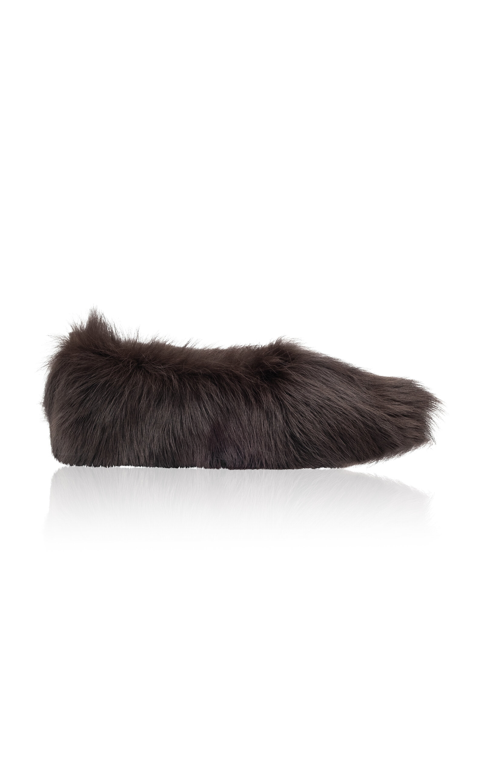 Hvoya Fur-fur Ballet Flats In Brown