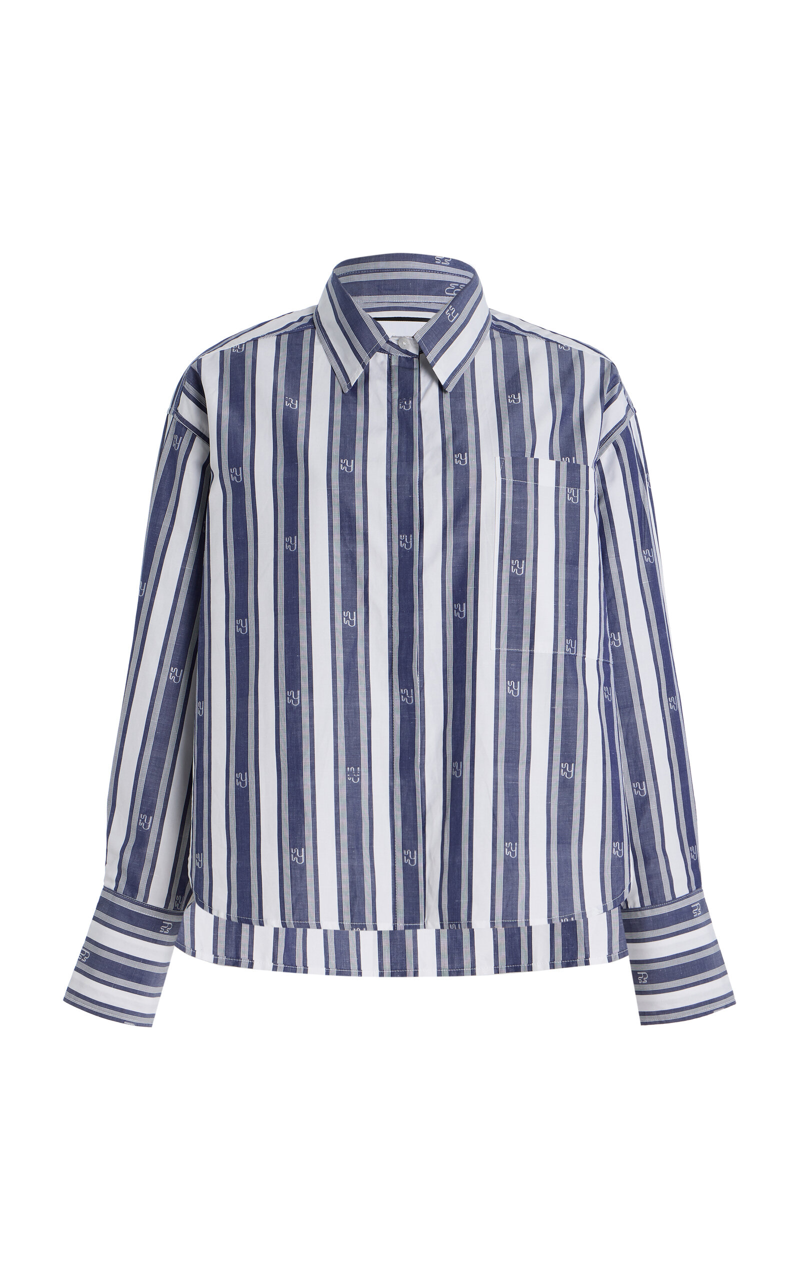 YAITTE Palma Jacquard-Striped Cotton Shirt - Stripe - Women's Clothing