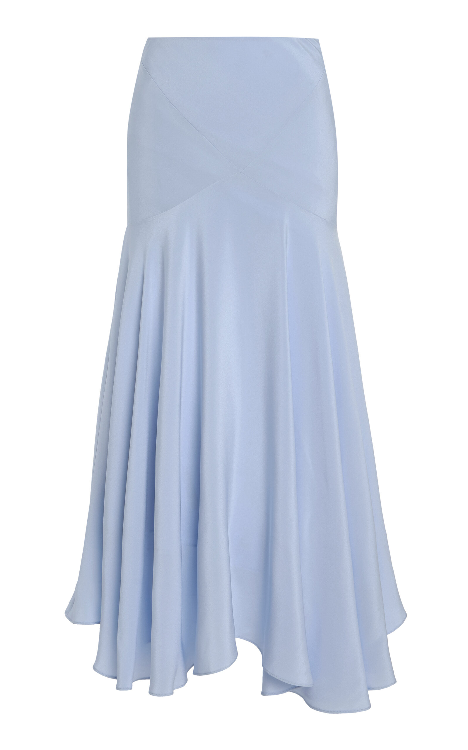 Rodarte Exclusive Riviera Silk-Blend Crepe Midi Skirt