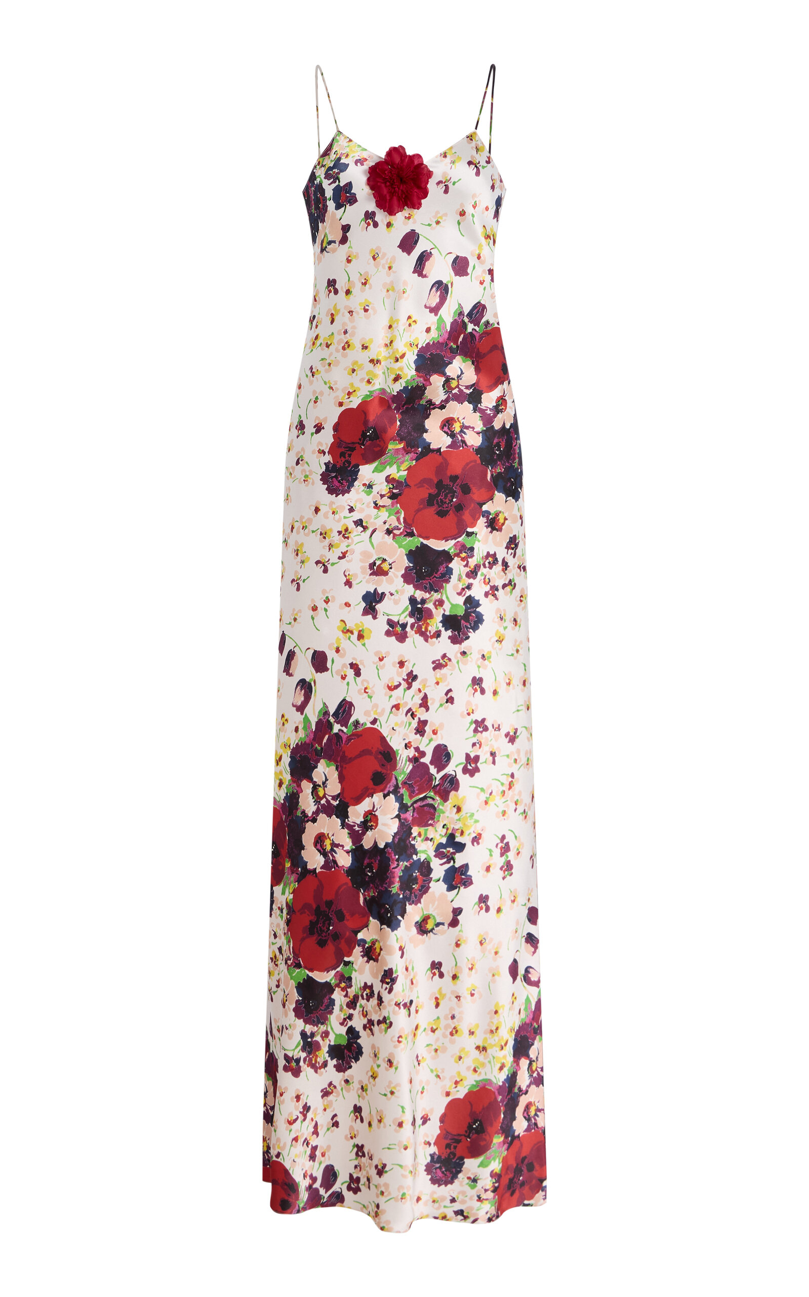 Rodarte Exclusive Riviera Lace-Detailed Floral Silk Dress