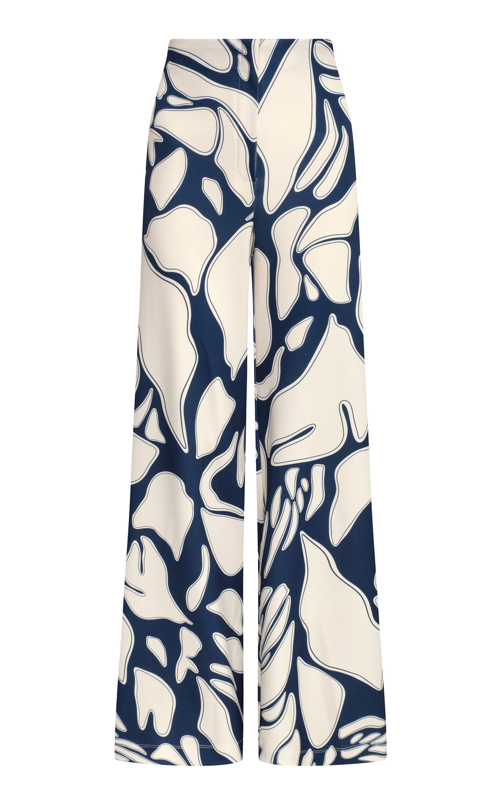 Andres Otalora Luz De Si Scuba Wide-leg Pants In Navy