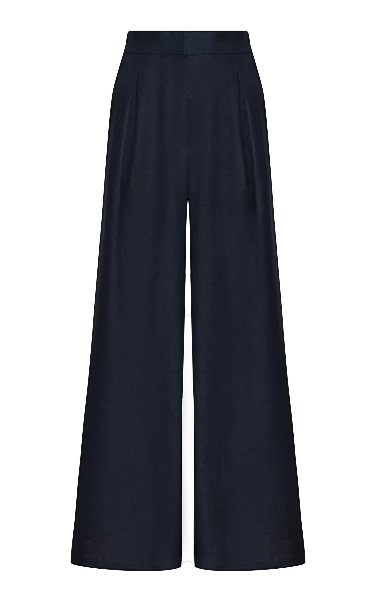 Andres Otalora Una Metafora Pleated Linen Flared Pants