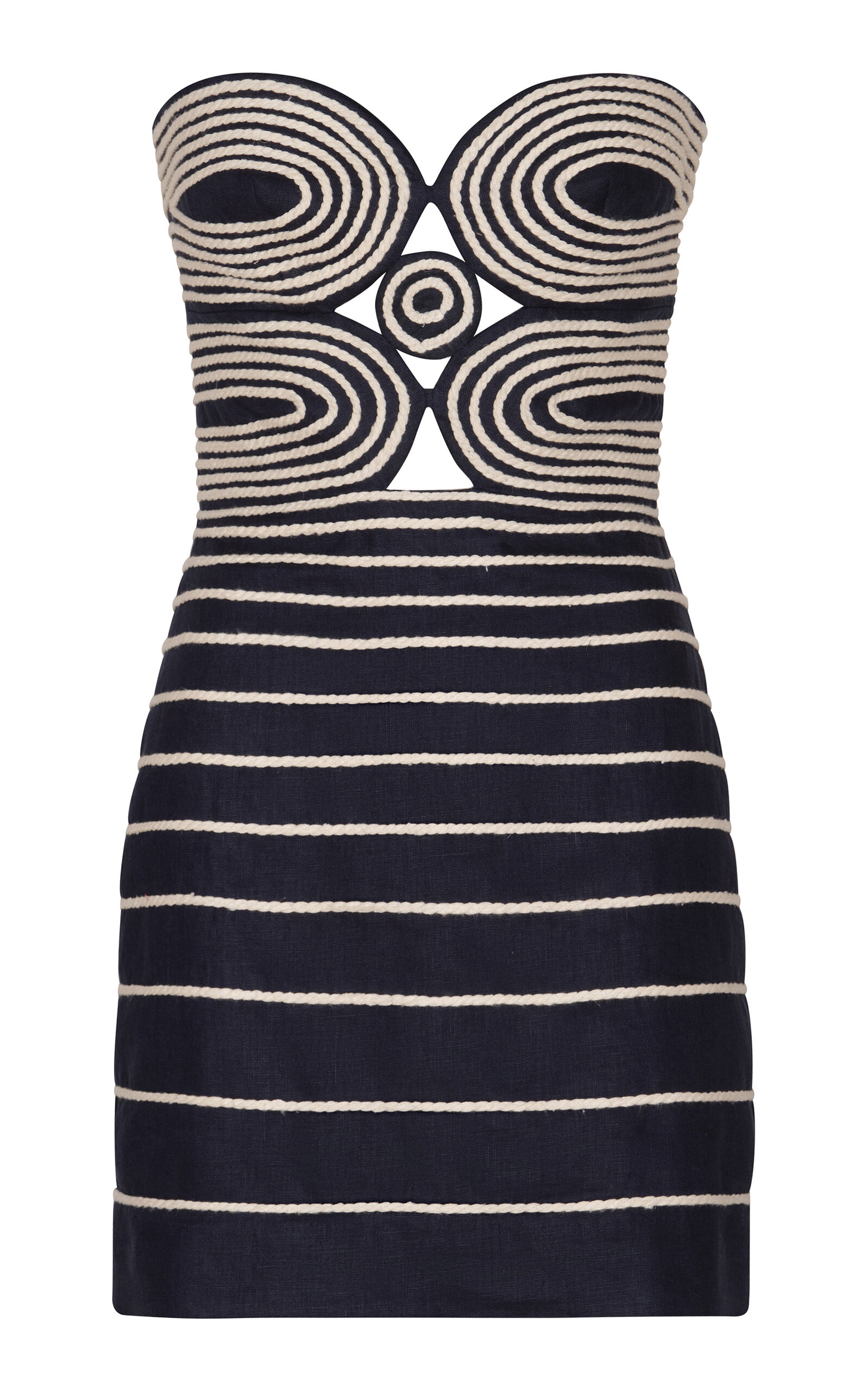 Andres Otalora Muy Poetica Embroidered Linen Mini Dress