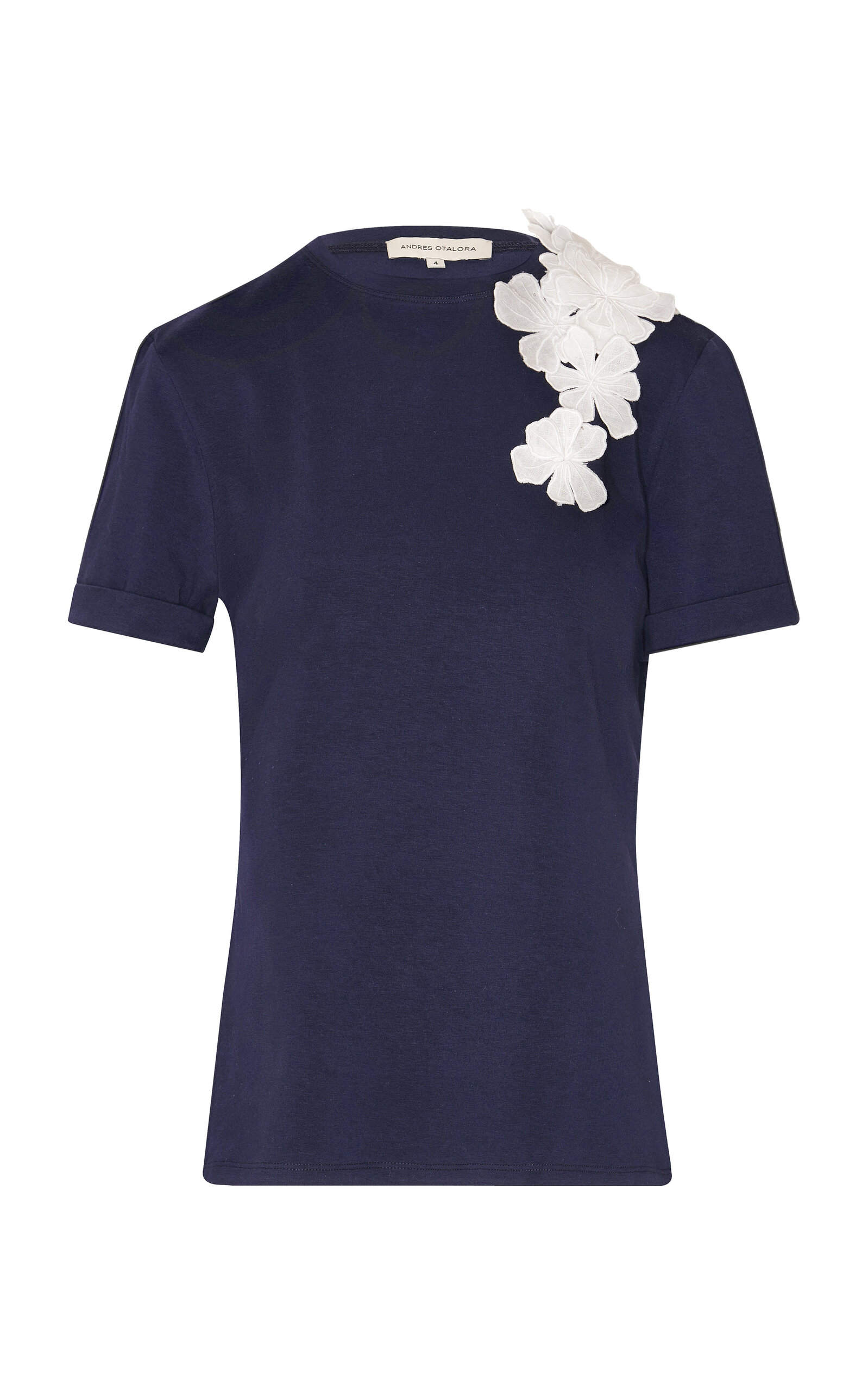 Andres Otalora Muchos Cantos Embellished Cotton T-Shirt