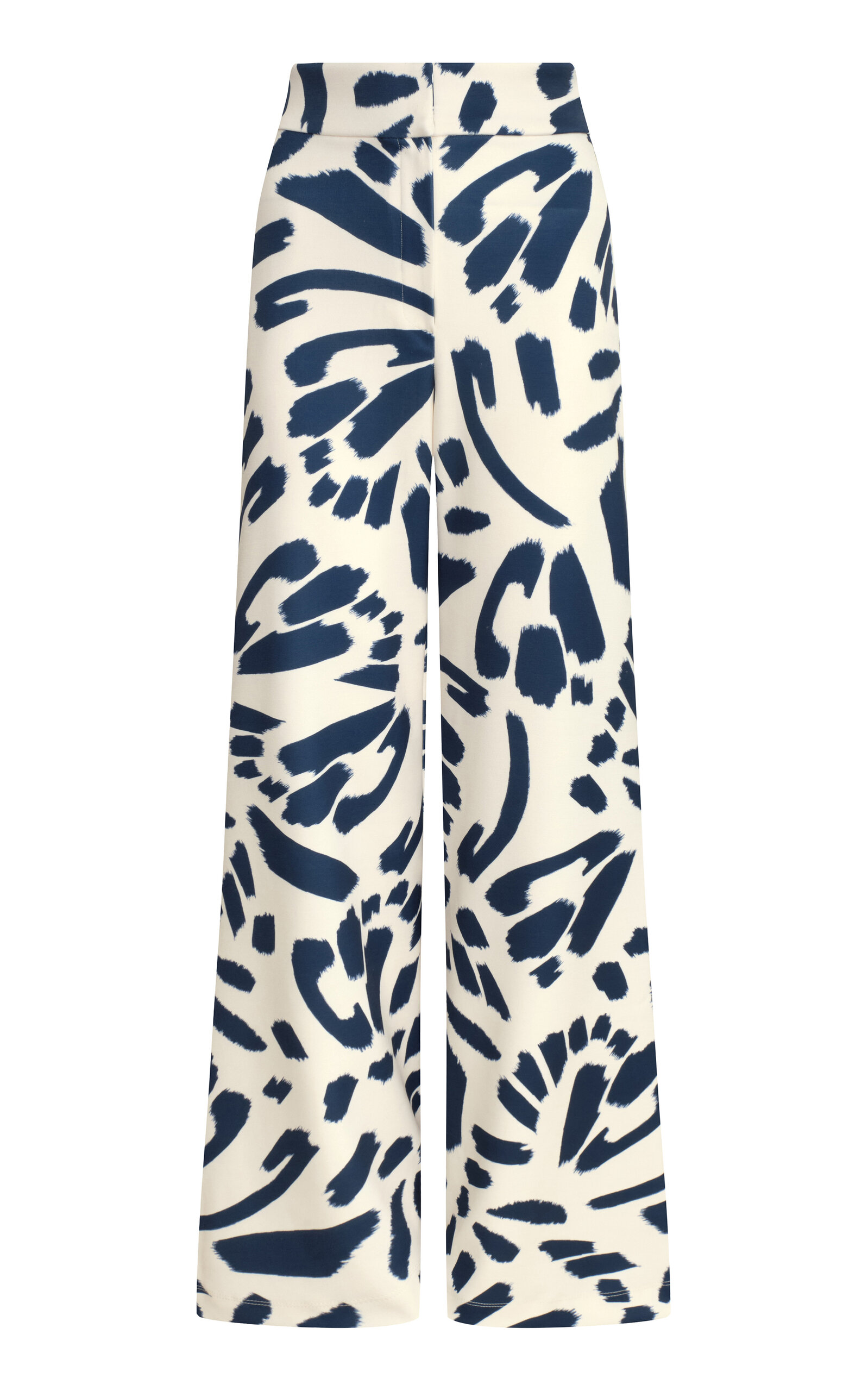 Andres Otalora Espejismo Scuba Flared Pants In Navy