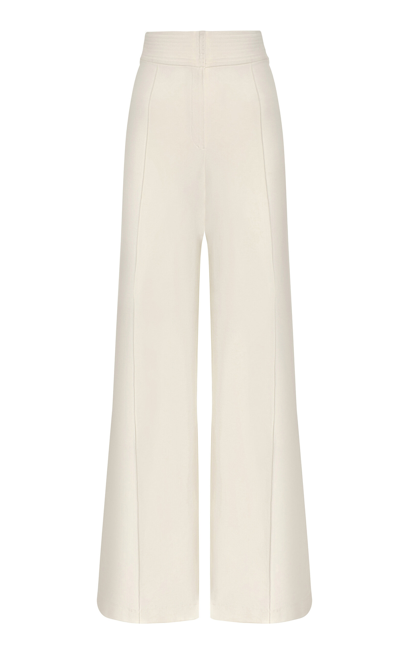 Andres Otalora Brisa Romantica Crepe Wide-Leg Pants - Ivory