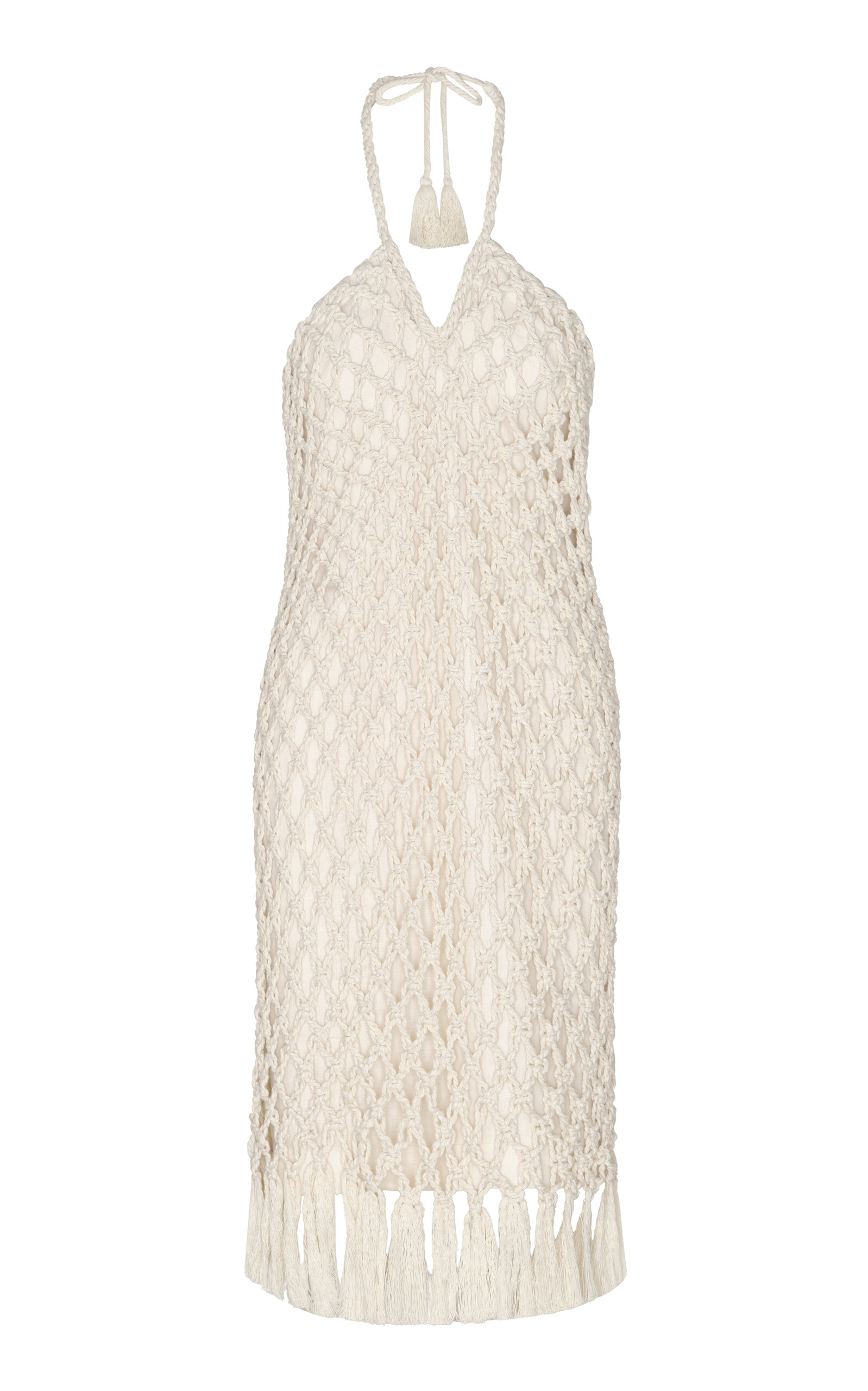 Andres Otalora Mi Caprichito Handmade Macrame Midi Dress
