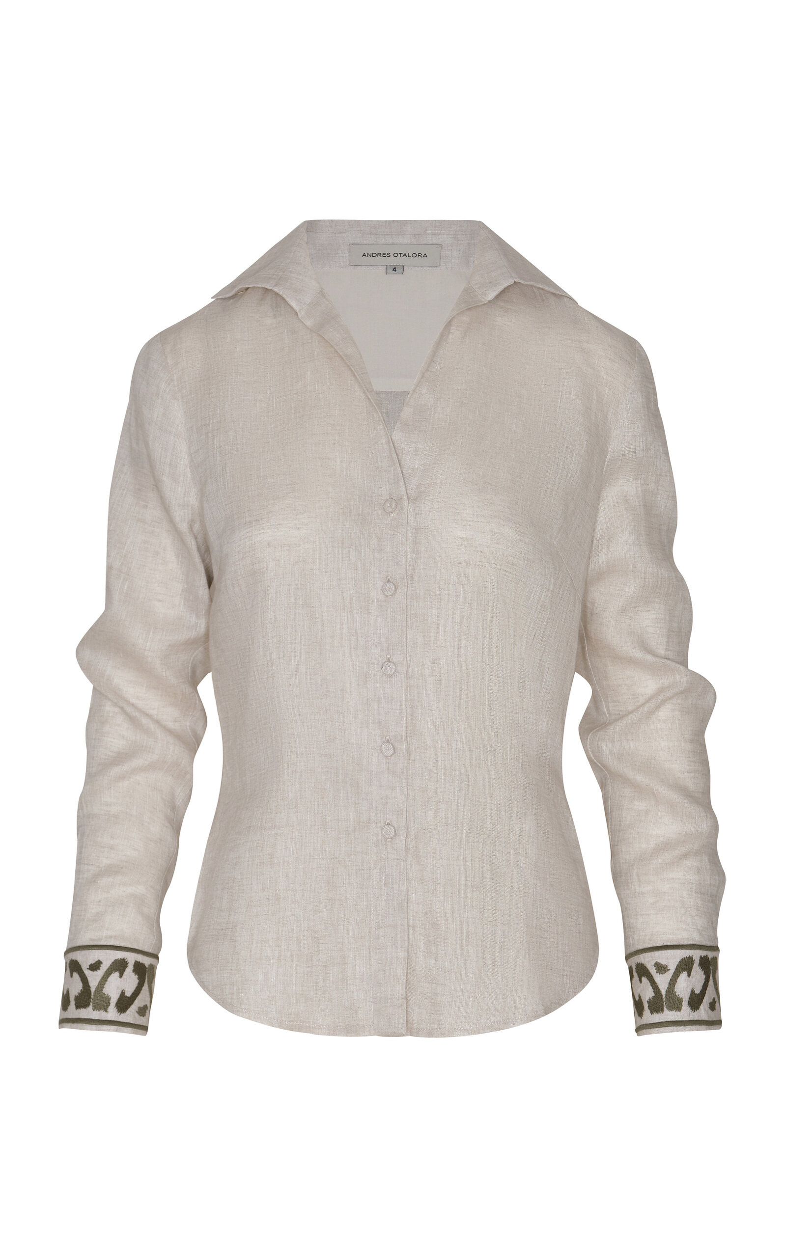 Murmullo De Ti Embroidered Linen Shirt
