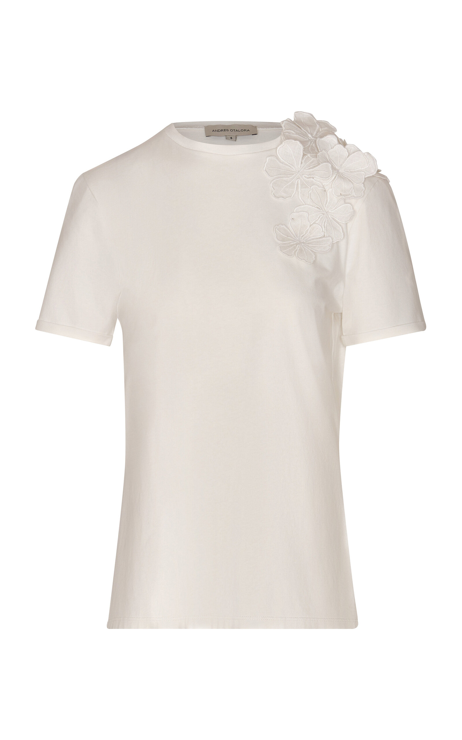 Andres Otalora Muchos Cantos Embellished Cotton T-Shirt