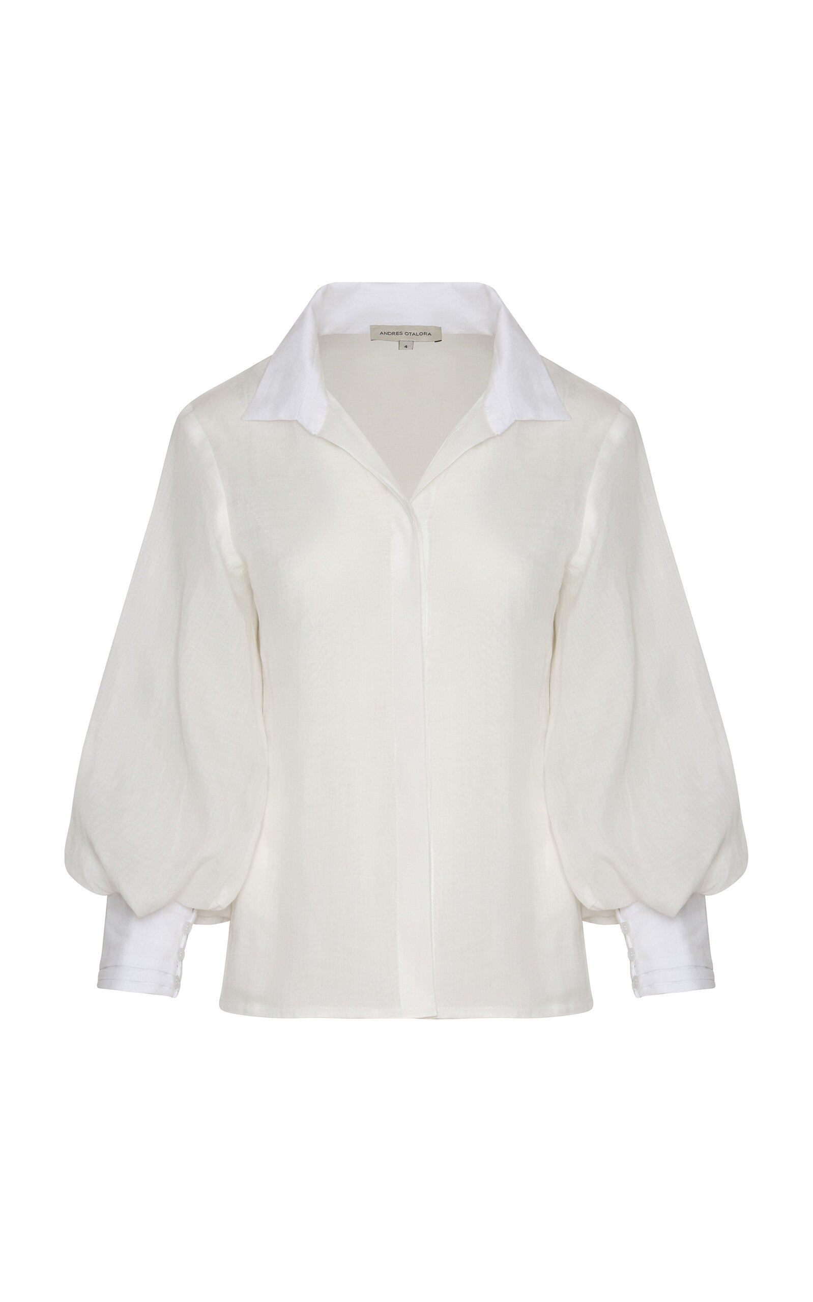 Andres Otalora Efimero Linen Shirt In Off-white