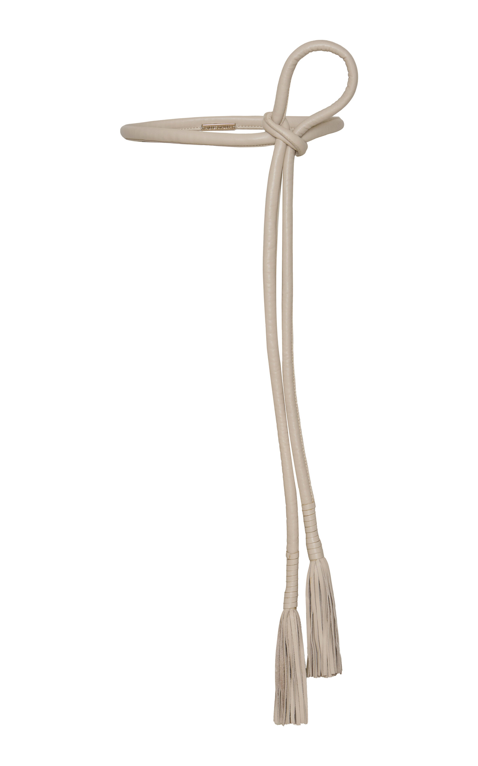 Andres Otalora De La Flor Leather Belt In White