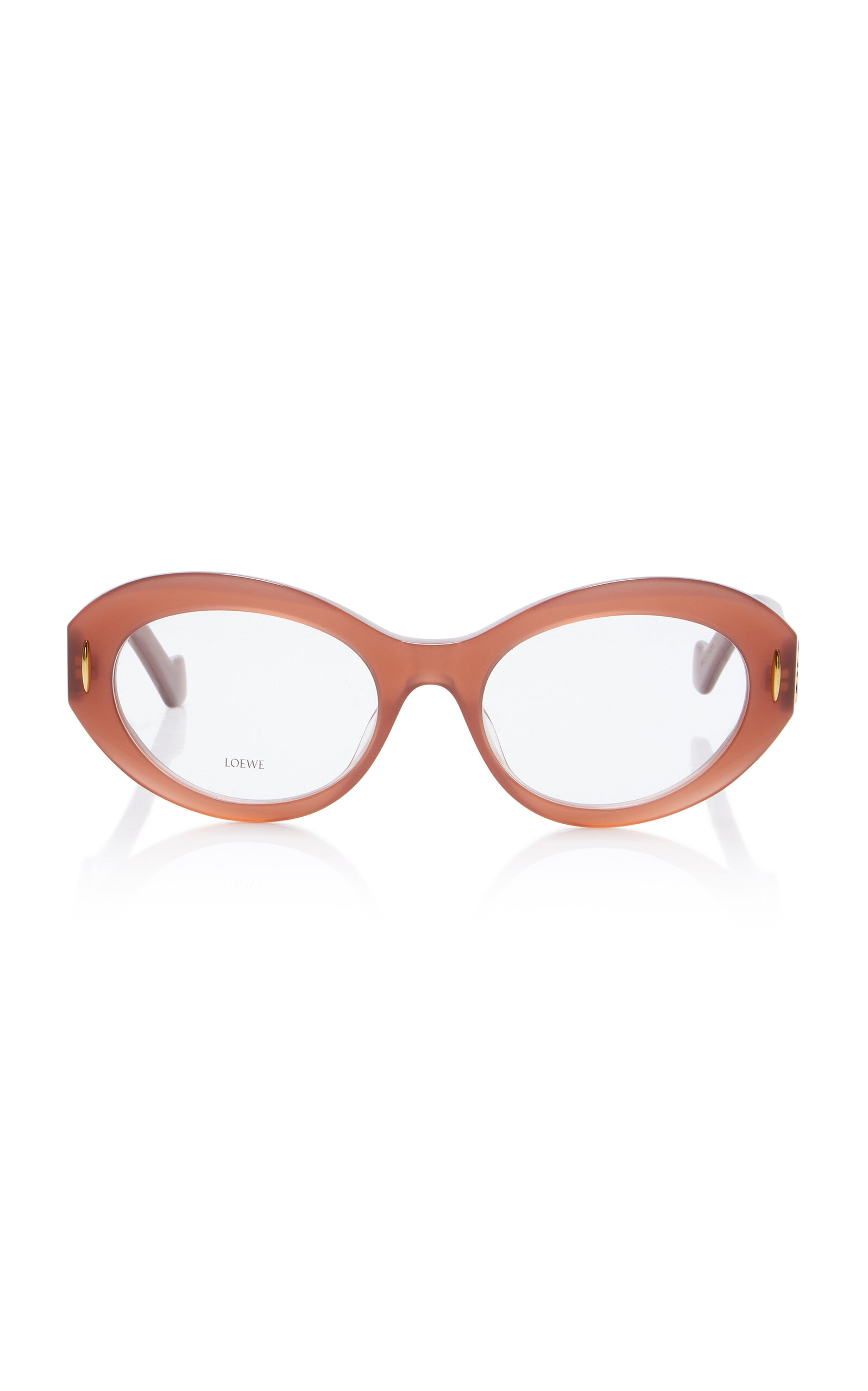Loewe Anagram Round-frame Acetate Glasses In Pink